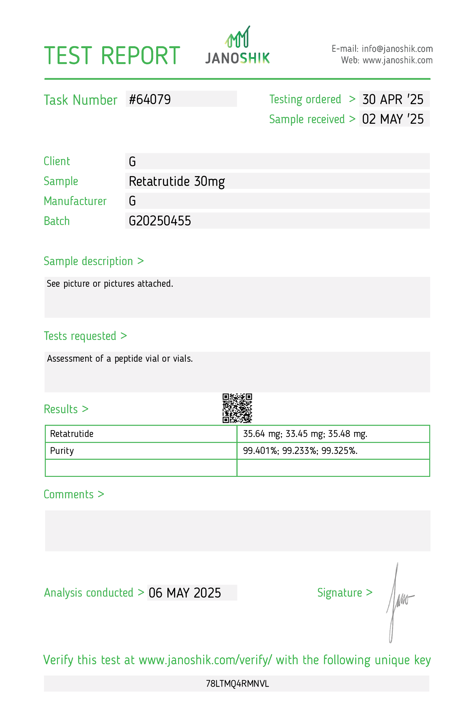 Certificate scan
