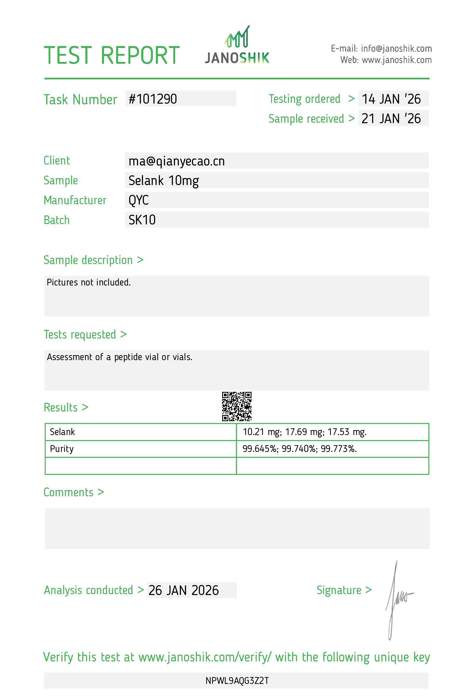 Certificate scan