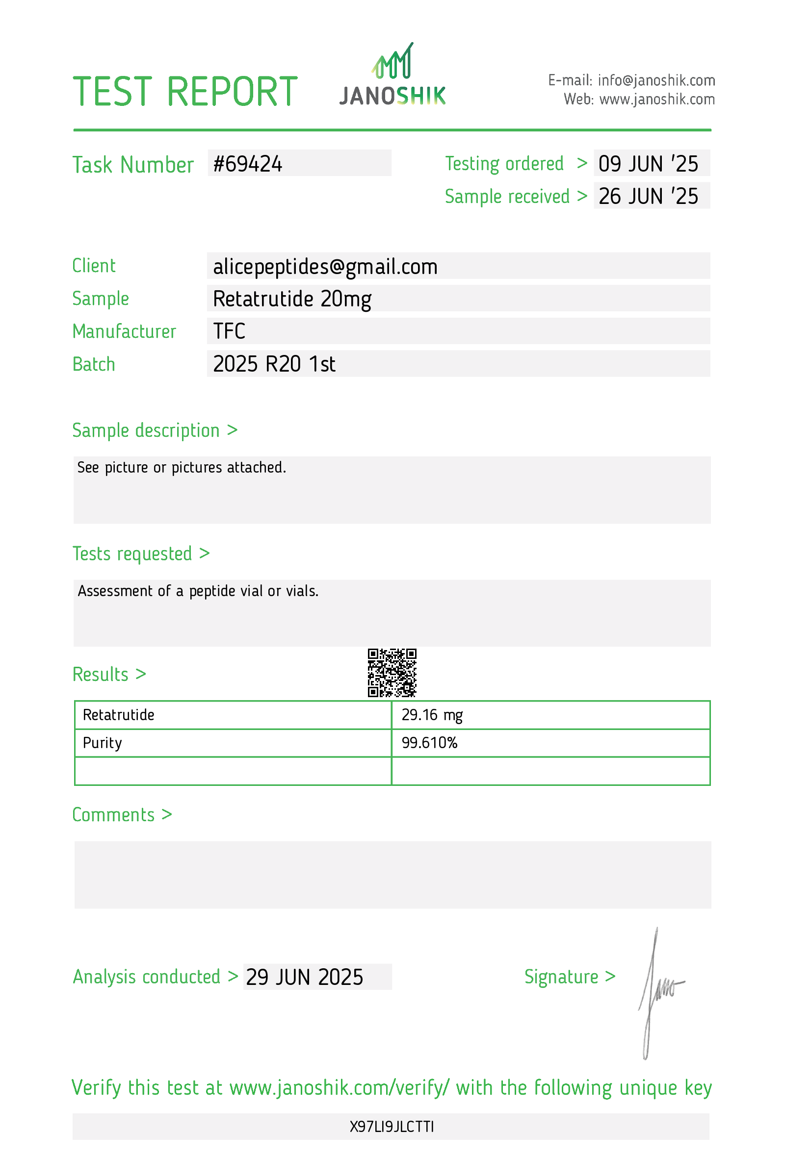 Certificate scan