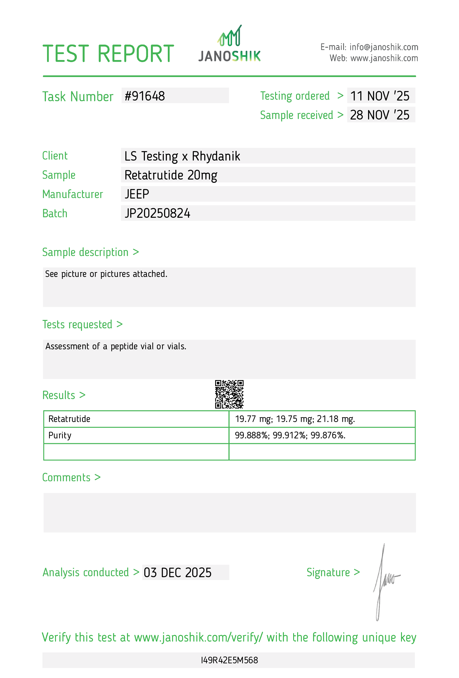 Certificate scan