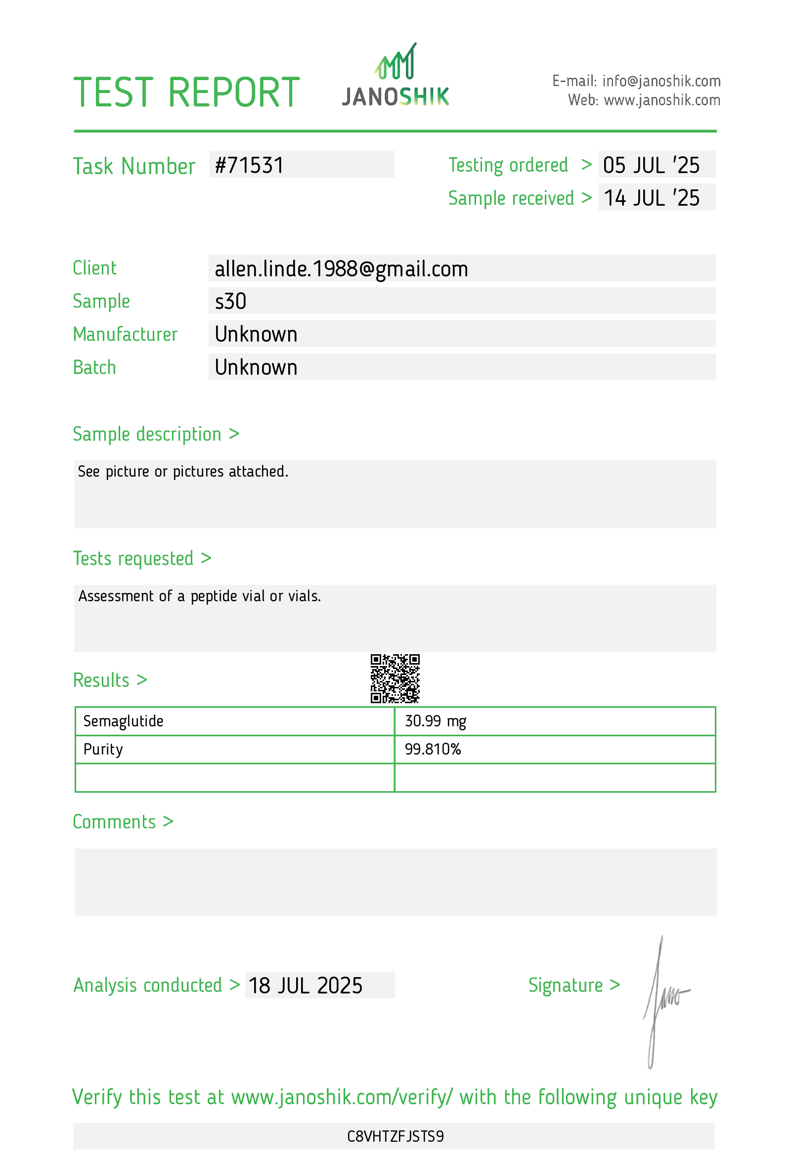 Certificate scan