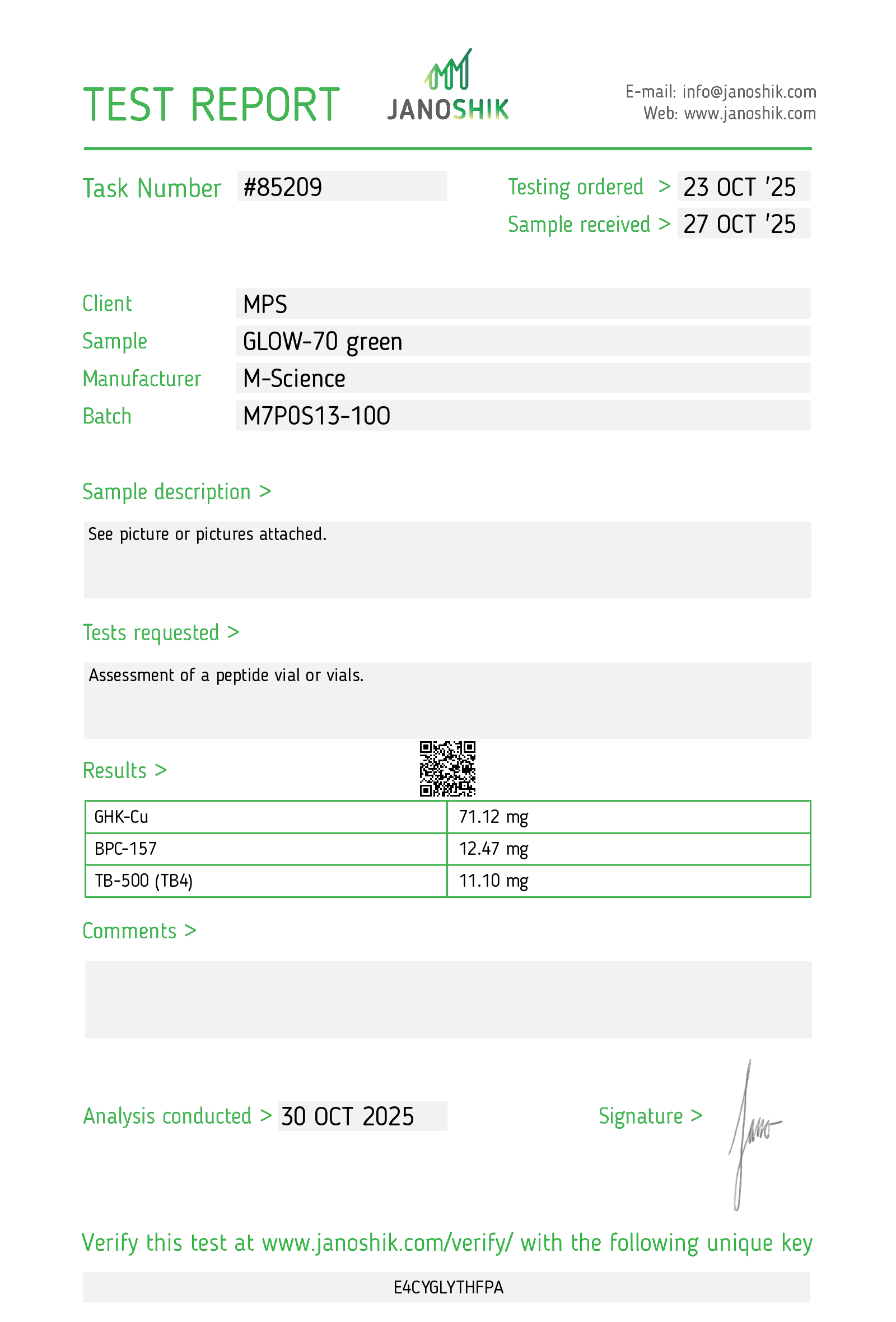 Certificate scan