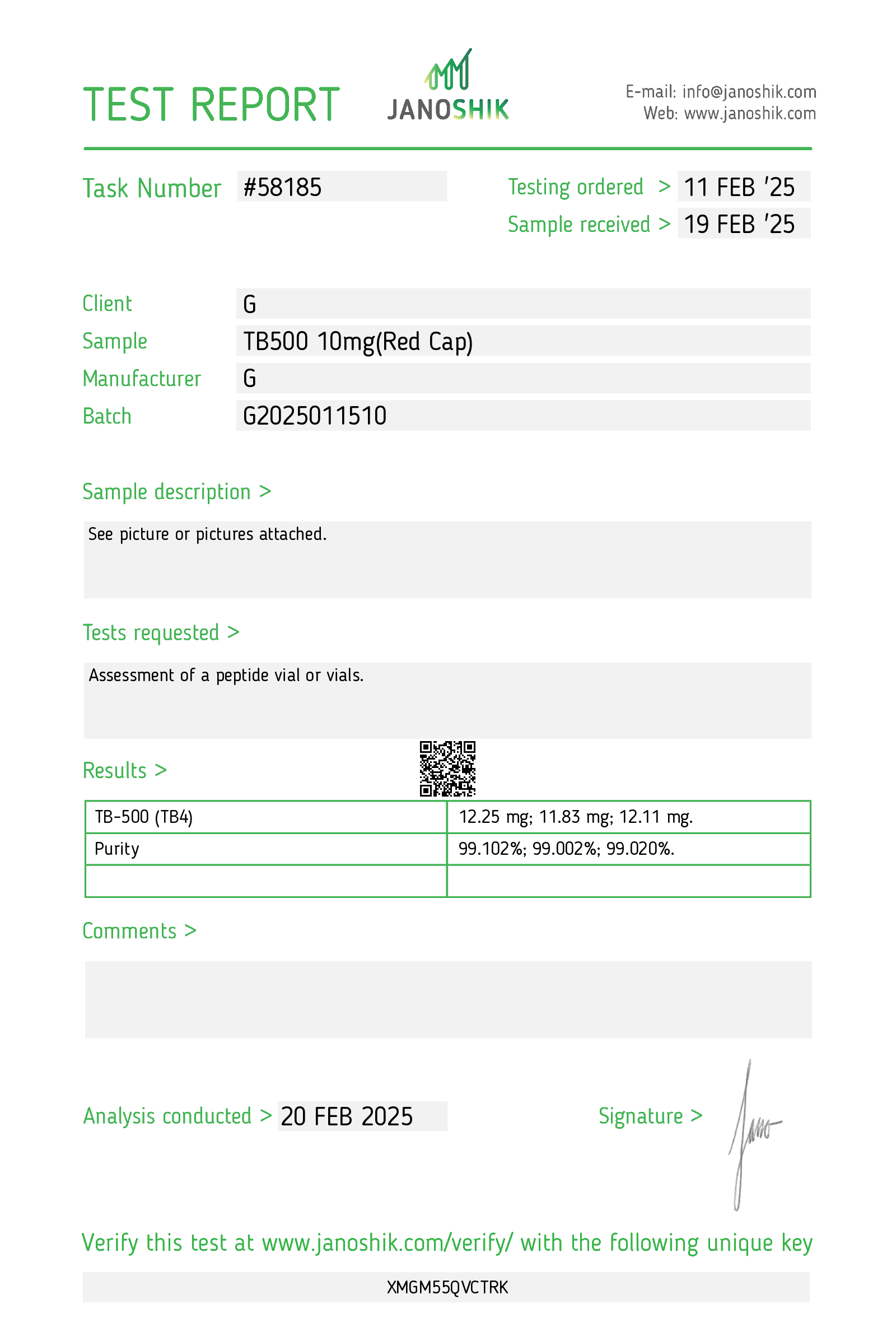 Certificate scan