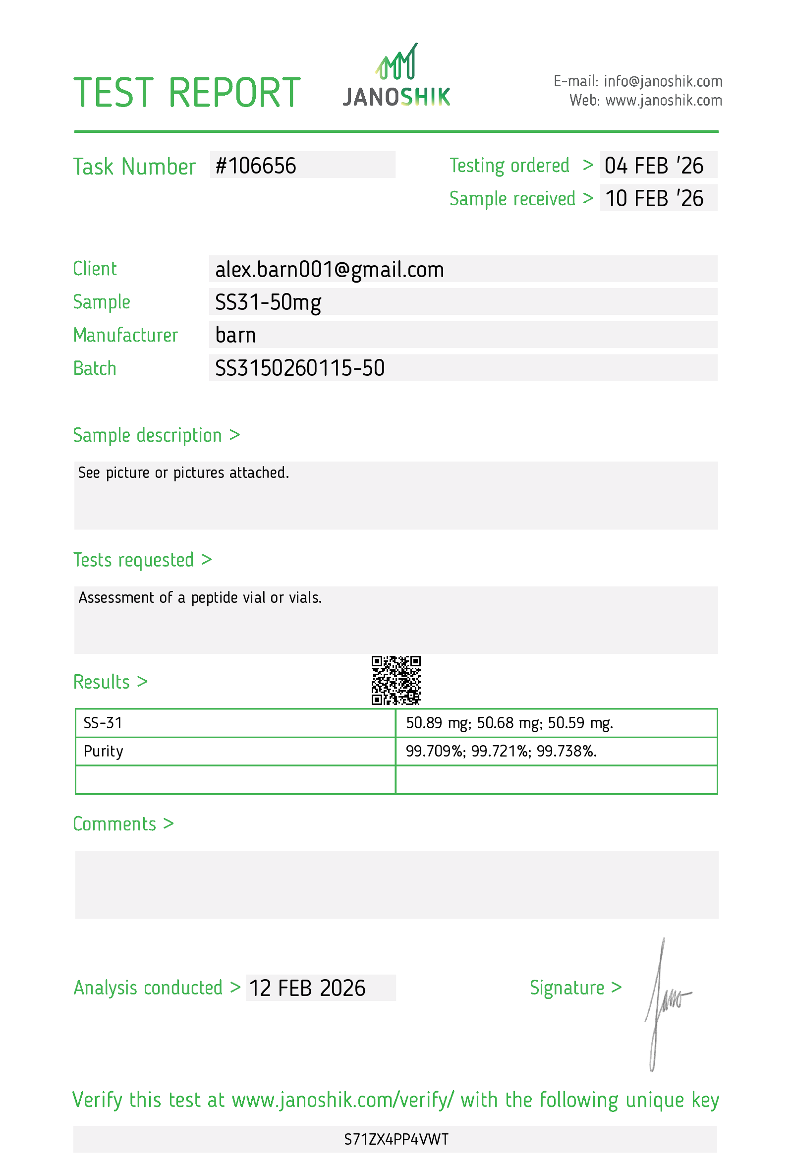 Certificate scan