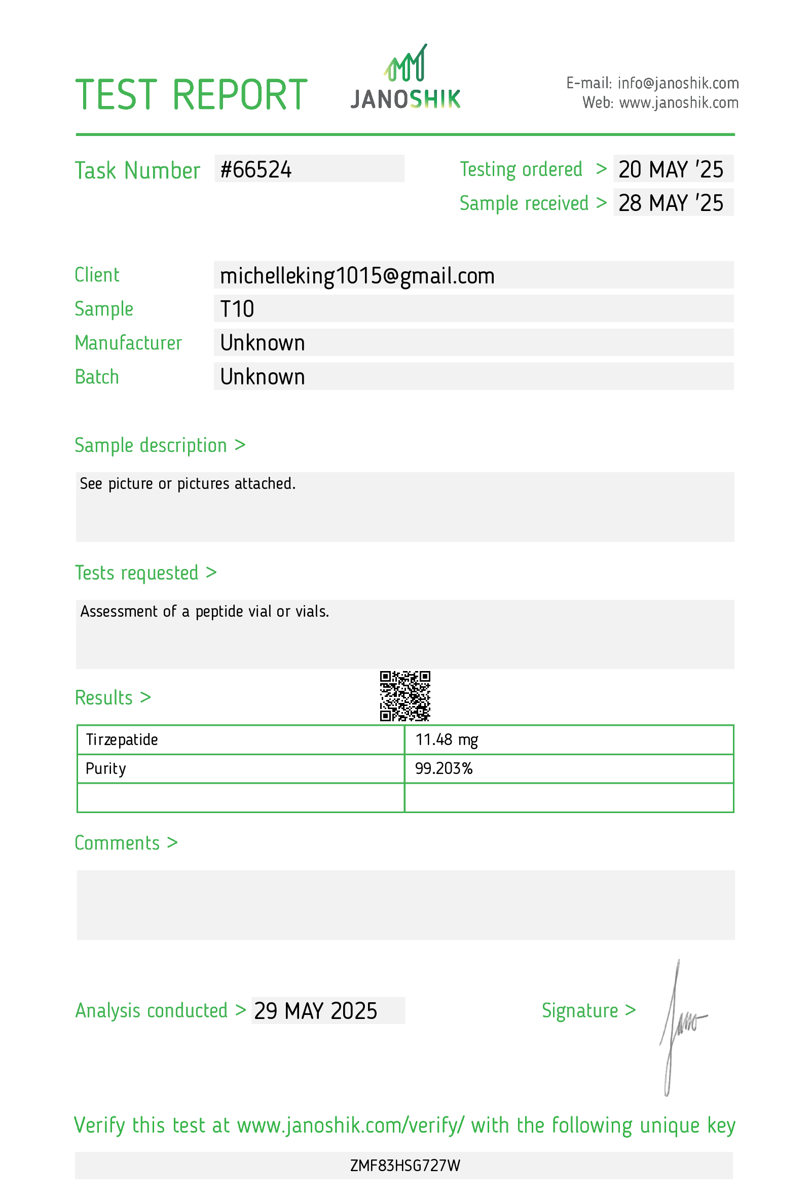 Certificate scan