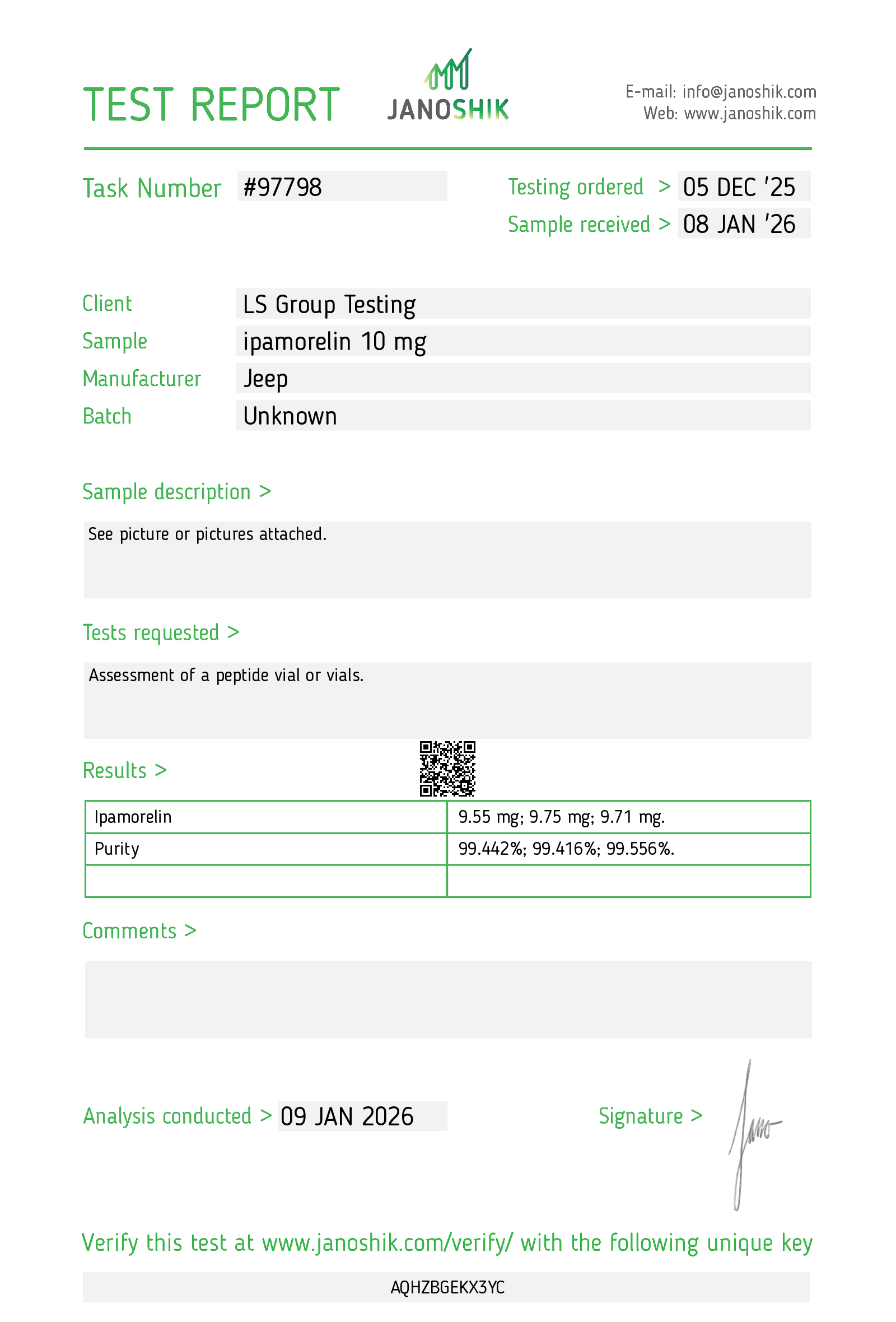 Certificate scan