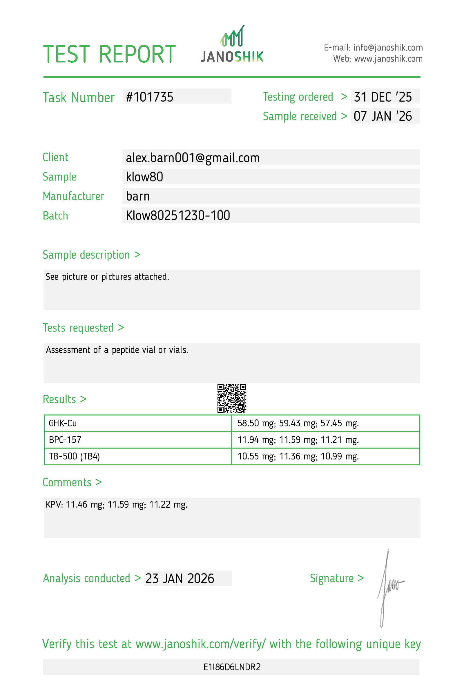 Certificate scan
