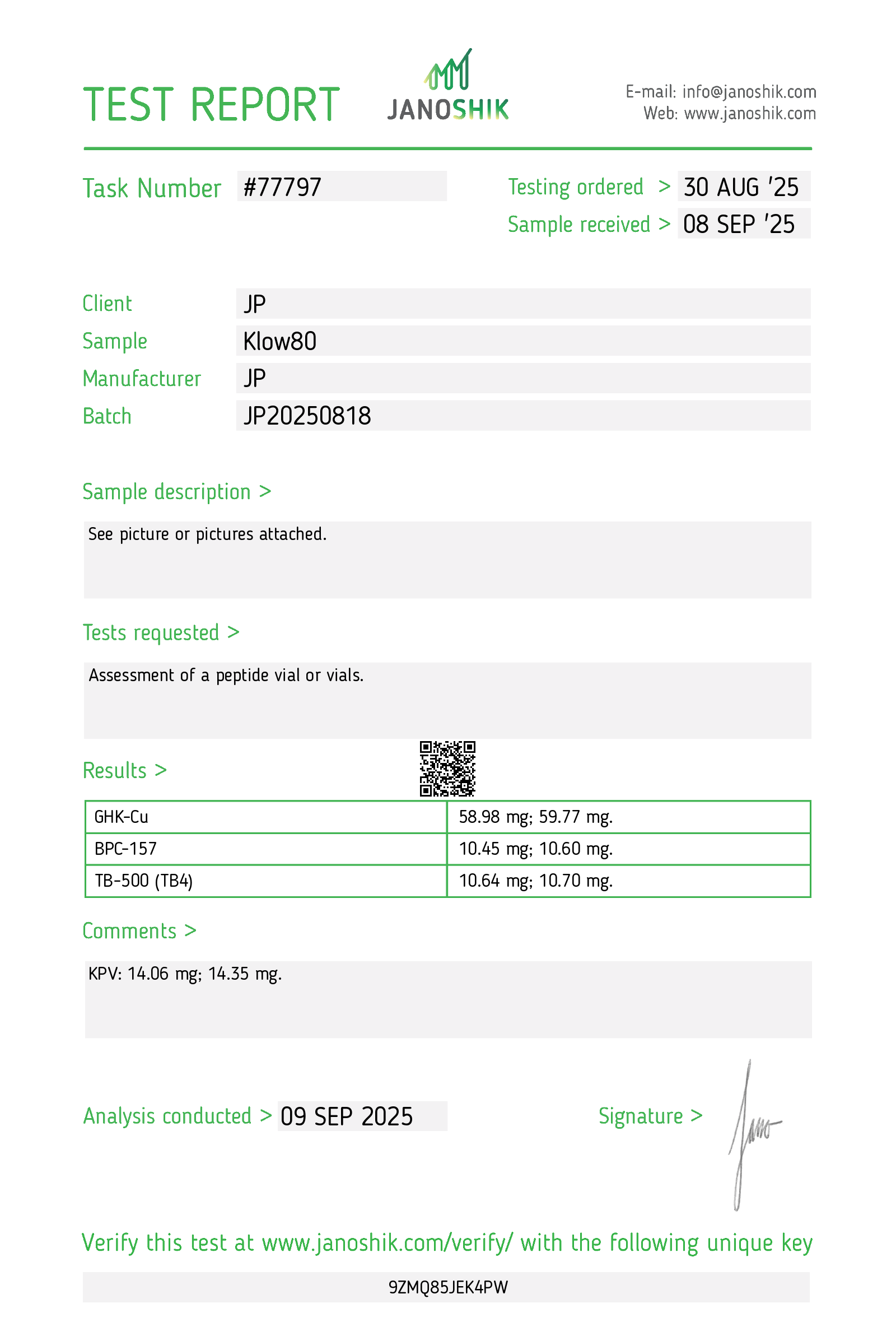 Certificate scan