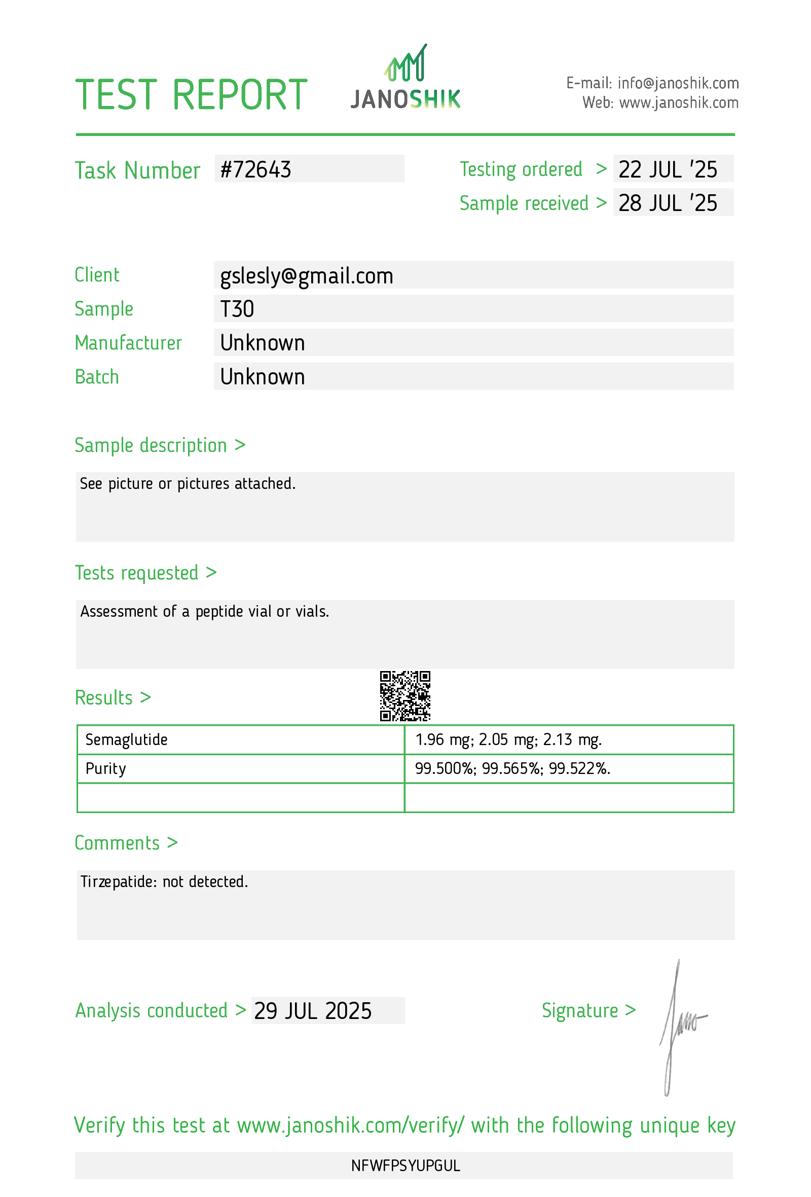 Certificate scan