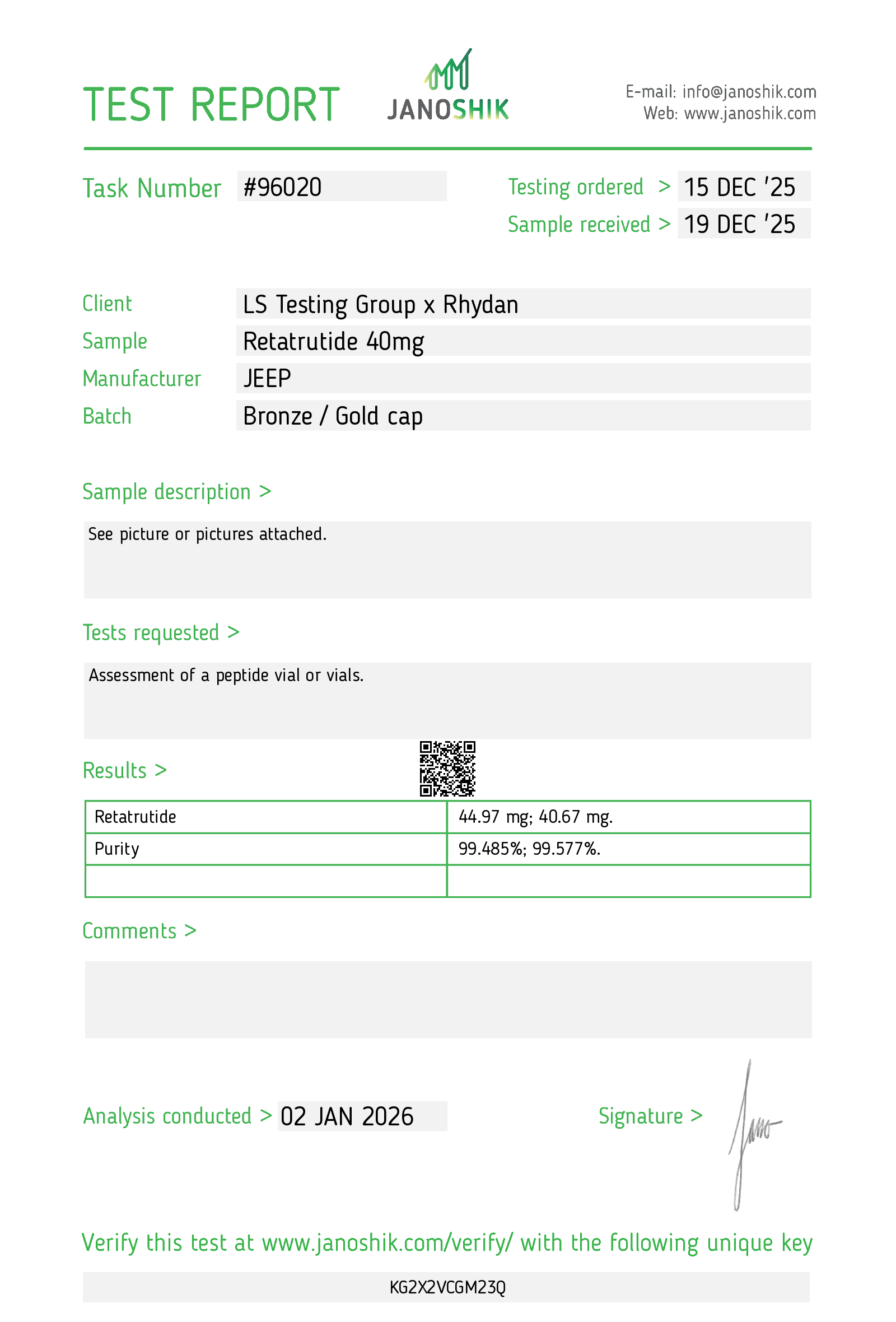 Certificate scan