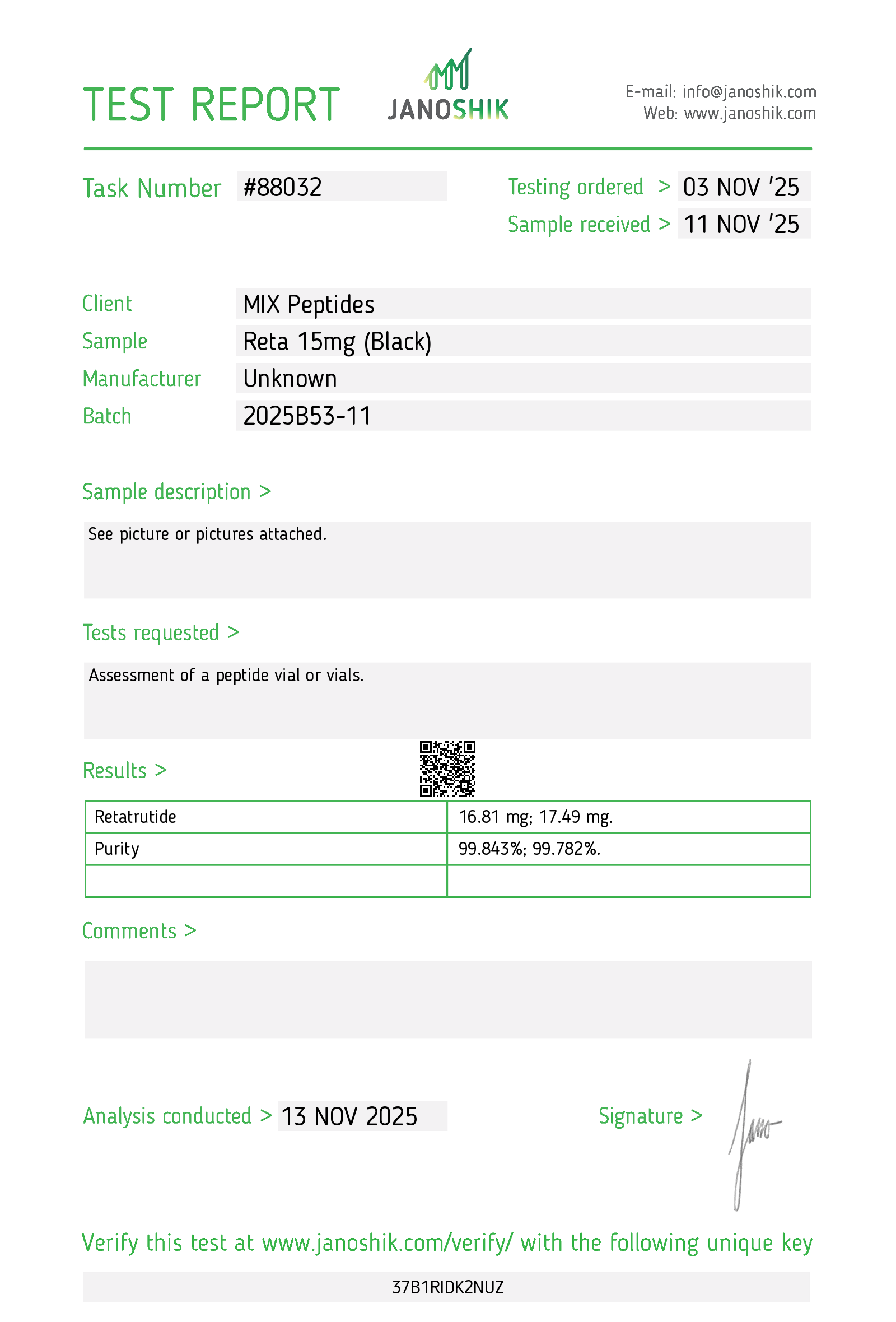 Certificate scan