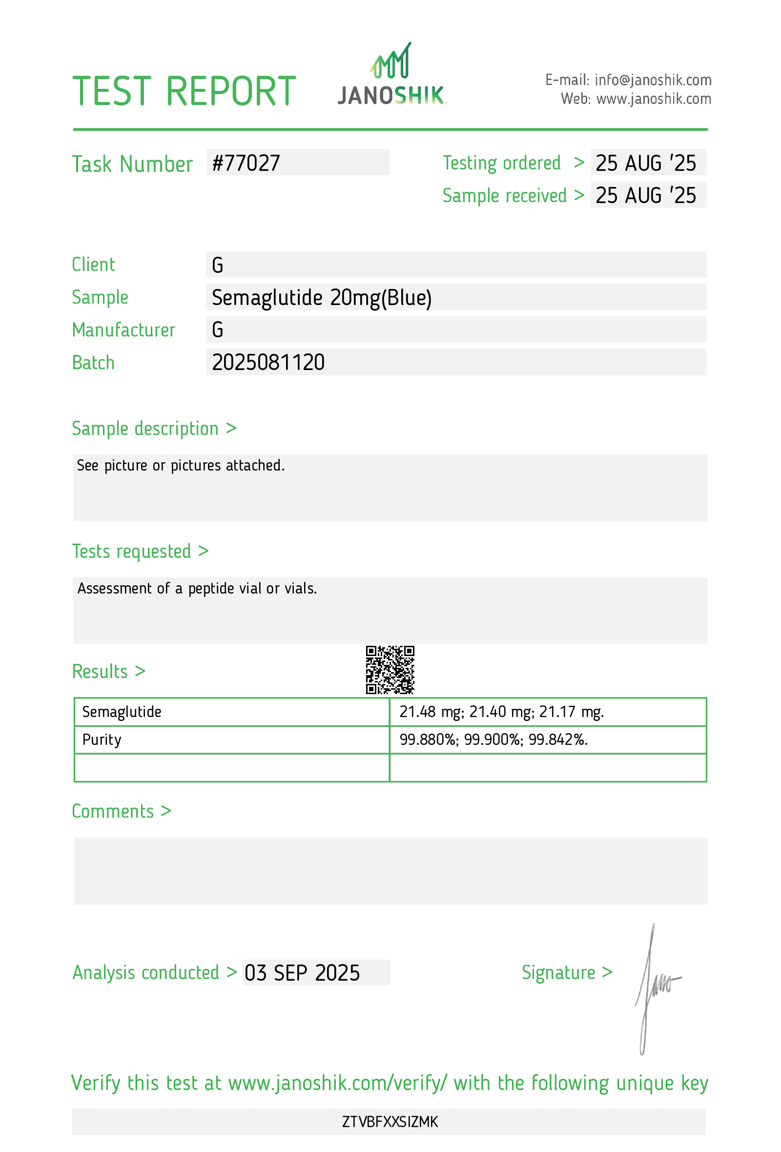 Certificate scan