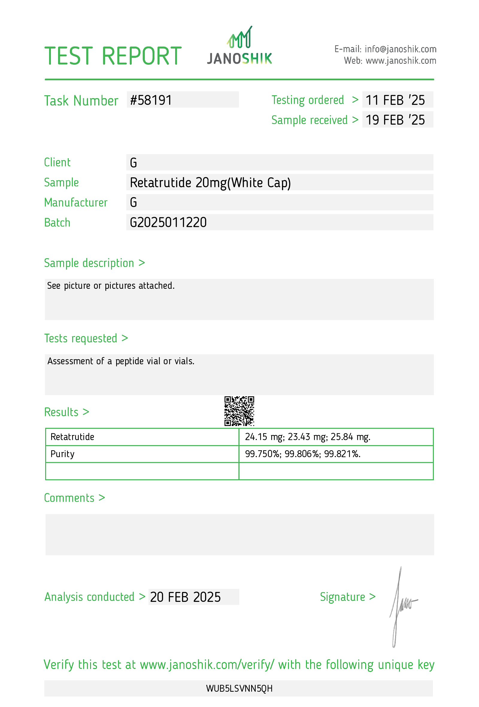 Certificate scan
