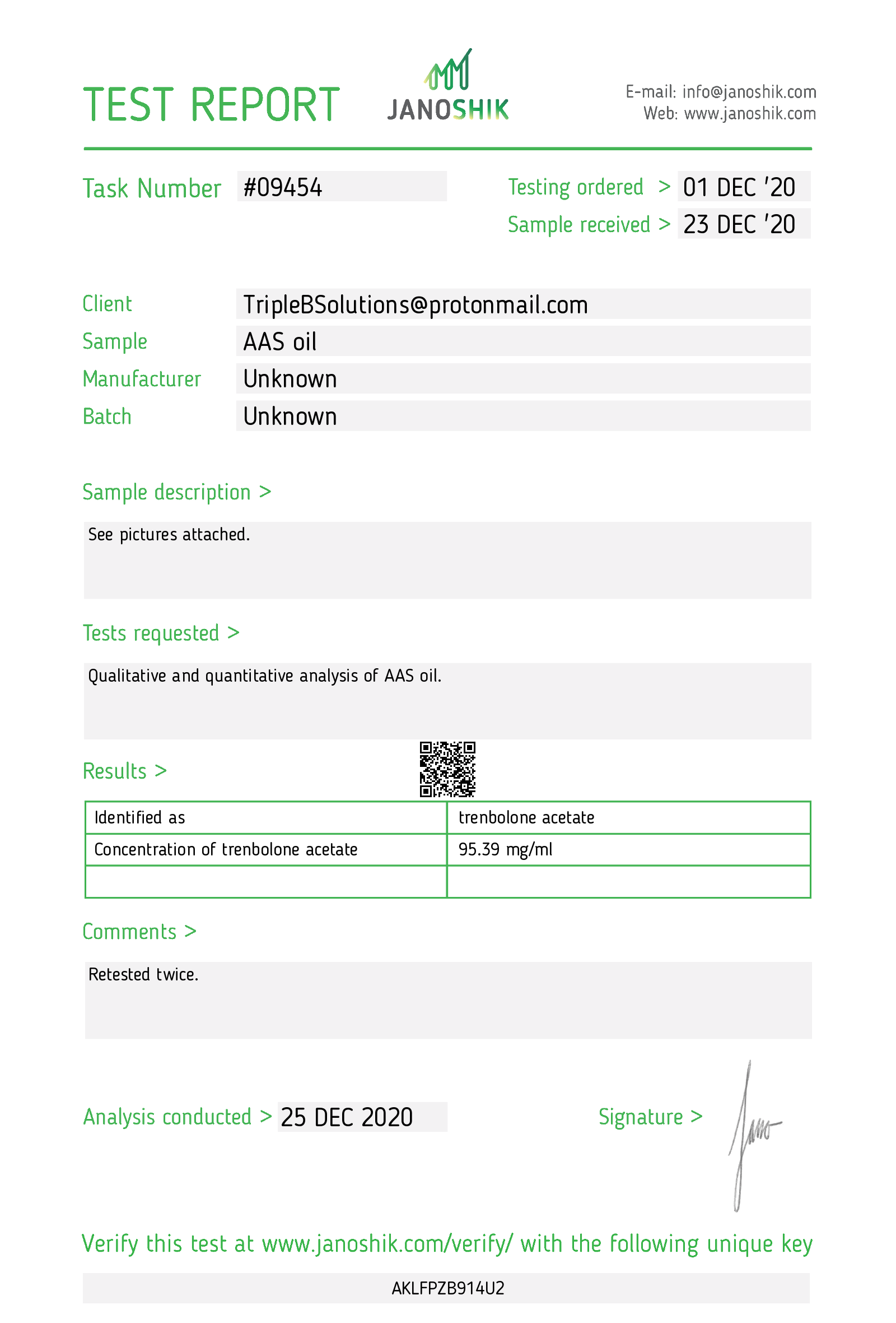 Certificate scan
