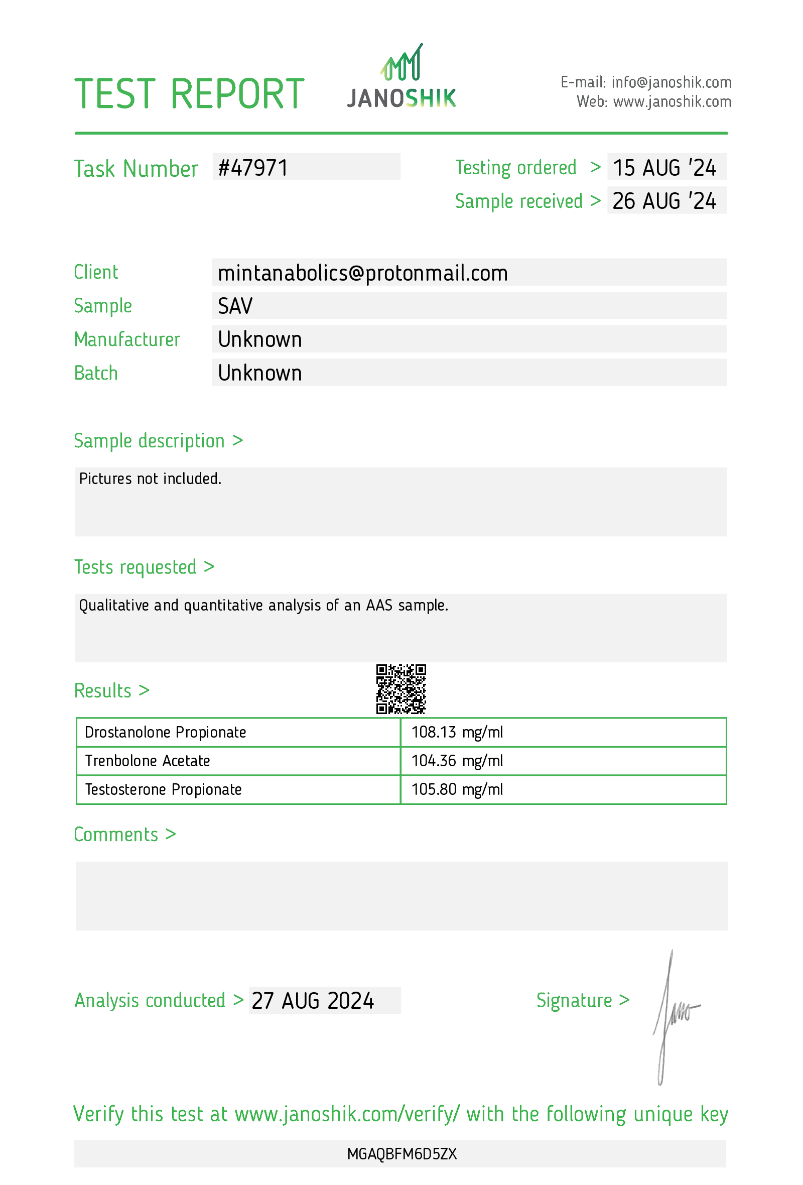 Certificate scan