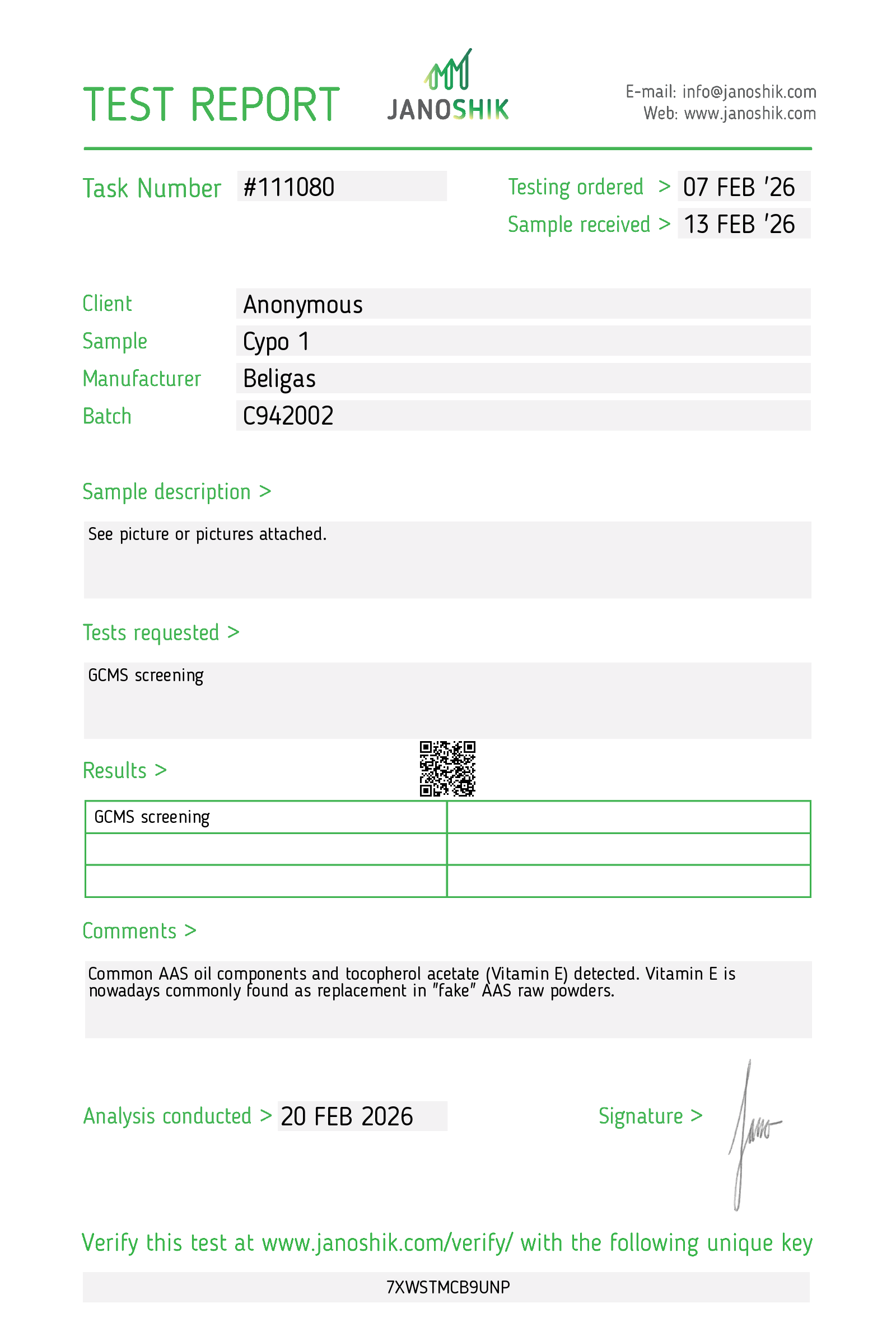 Certificate scan