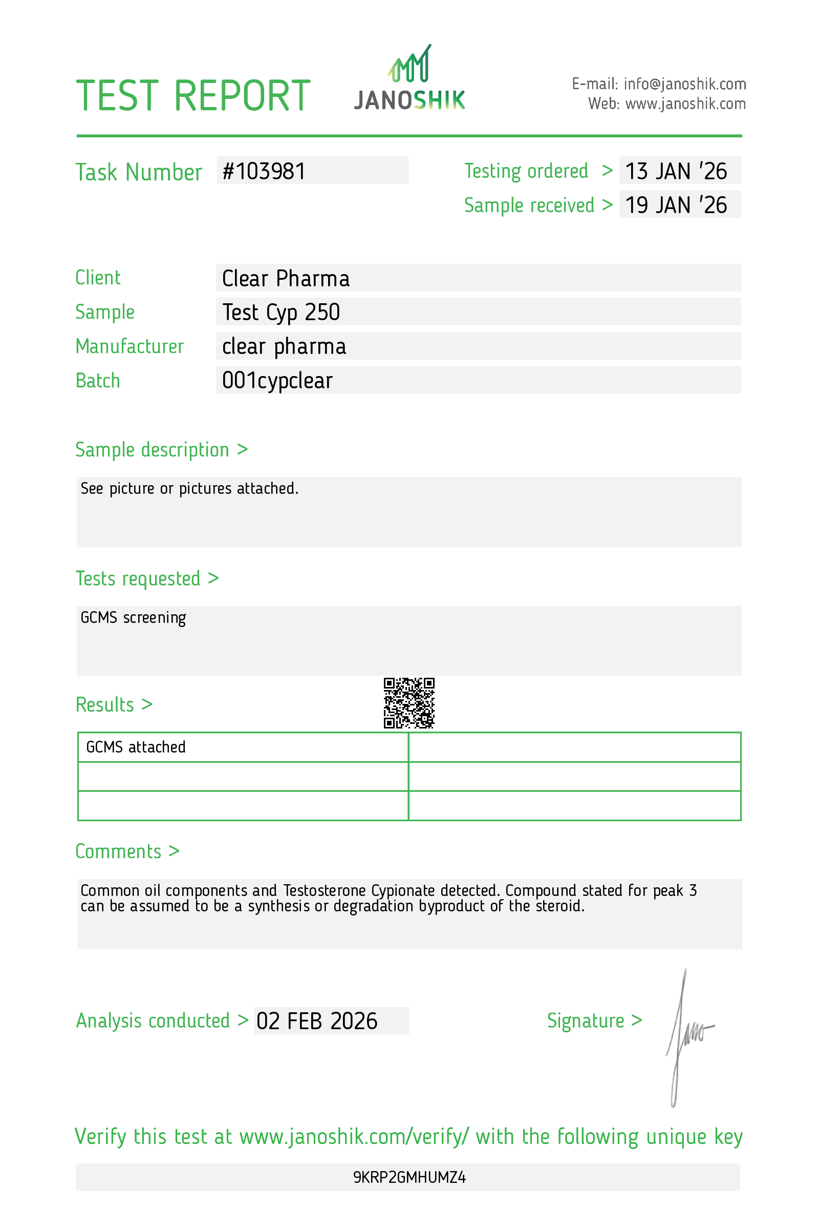 Certificate scan