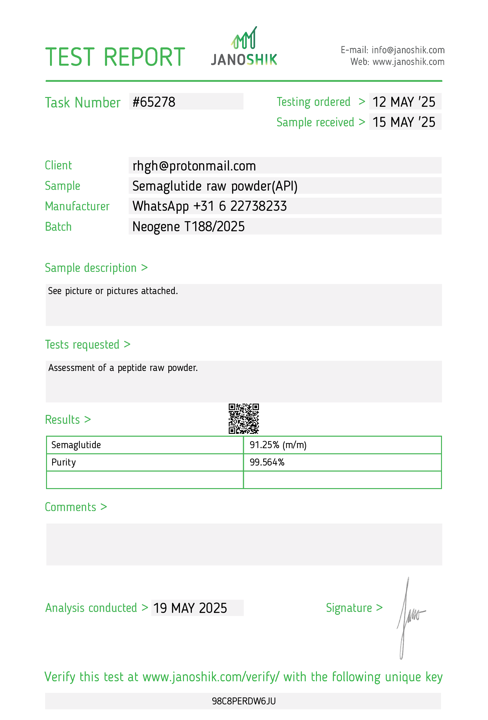 Certificate scan
