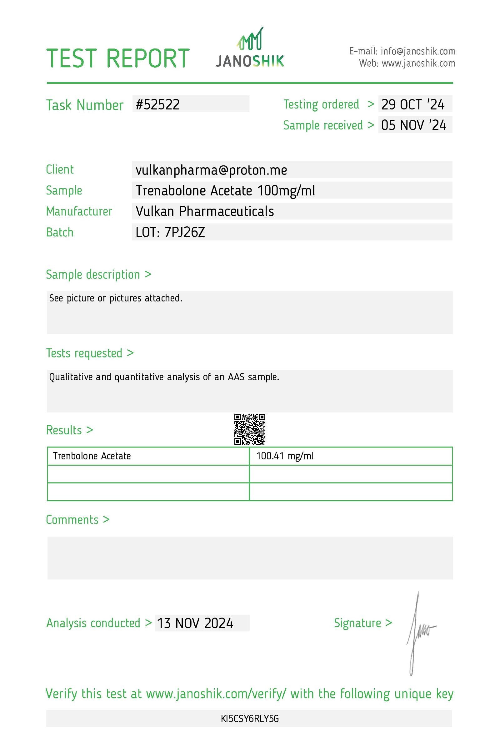 Certificate scan