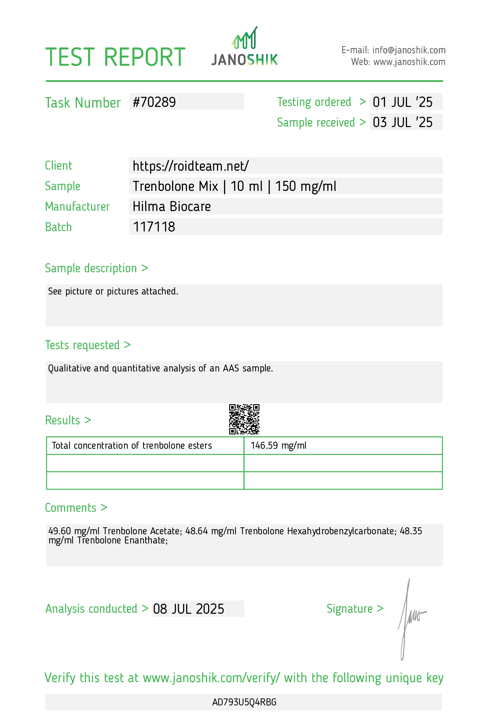Certificate scan