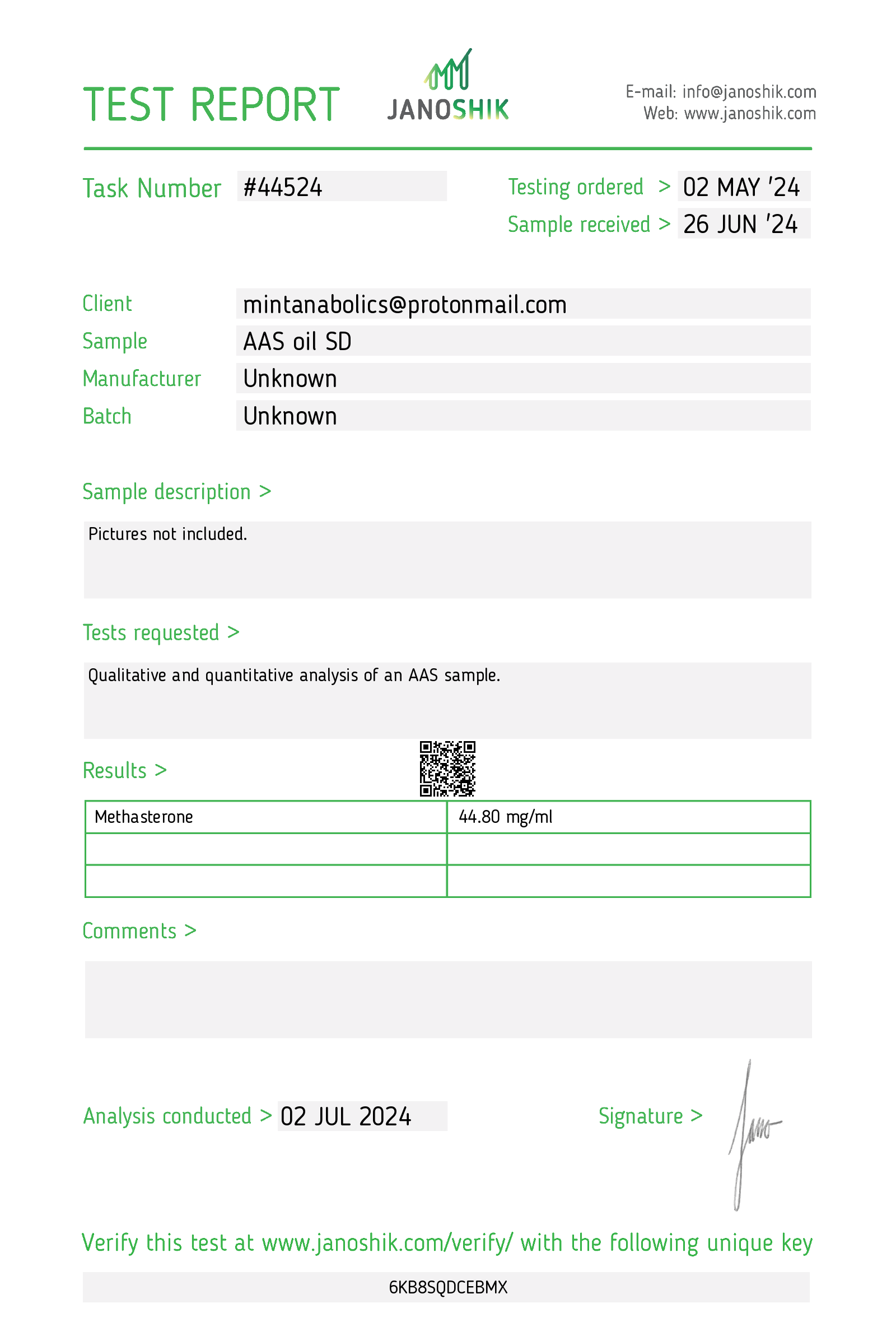 Certificate scan