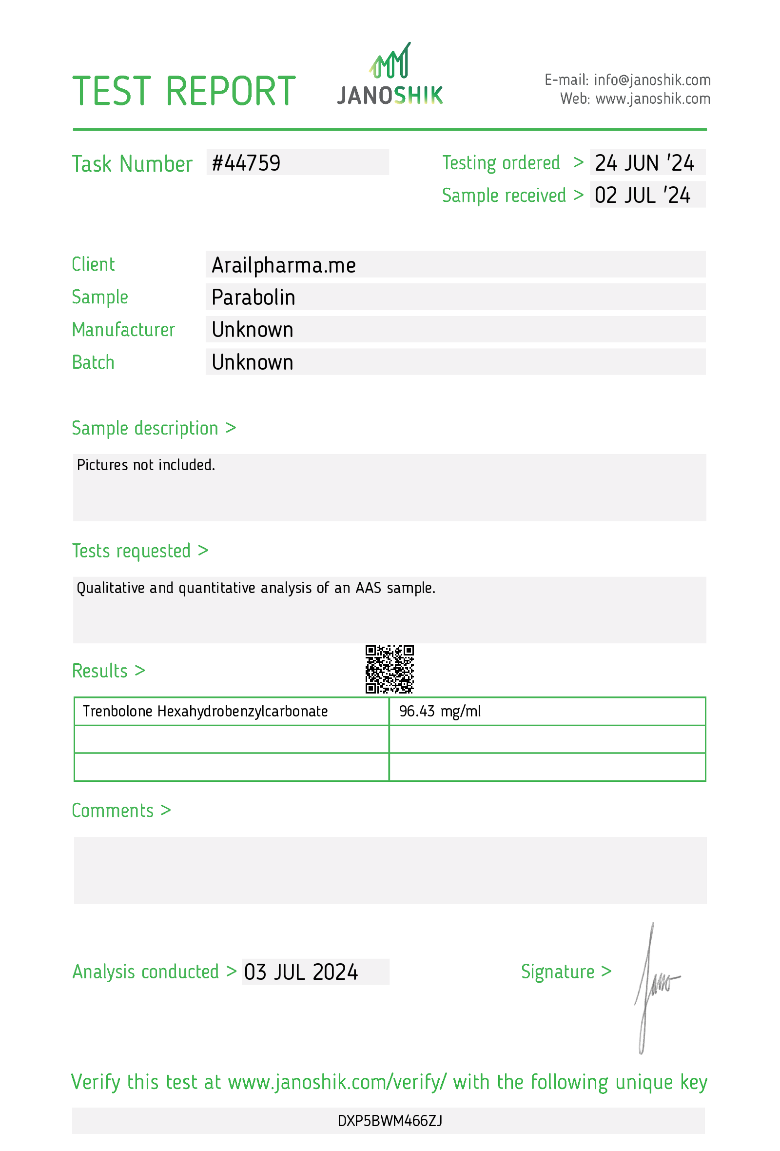 Certificate scan