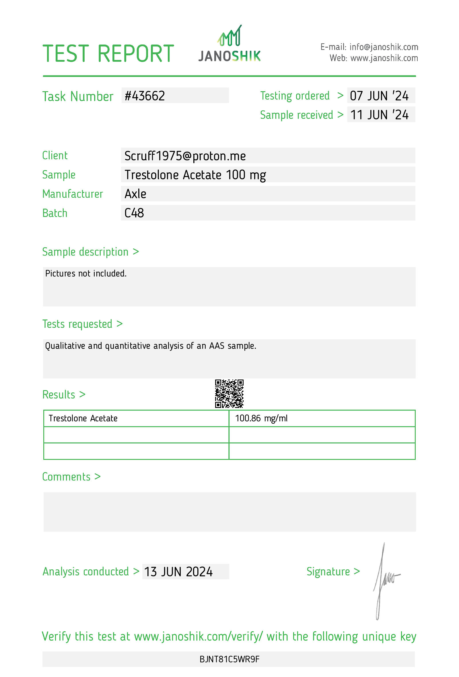 Certificate scan