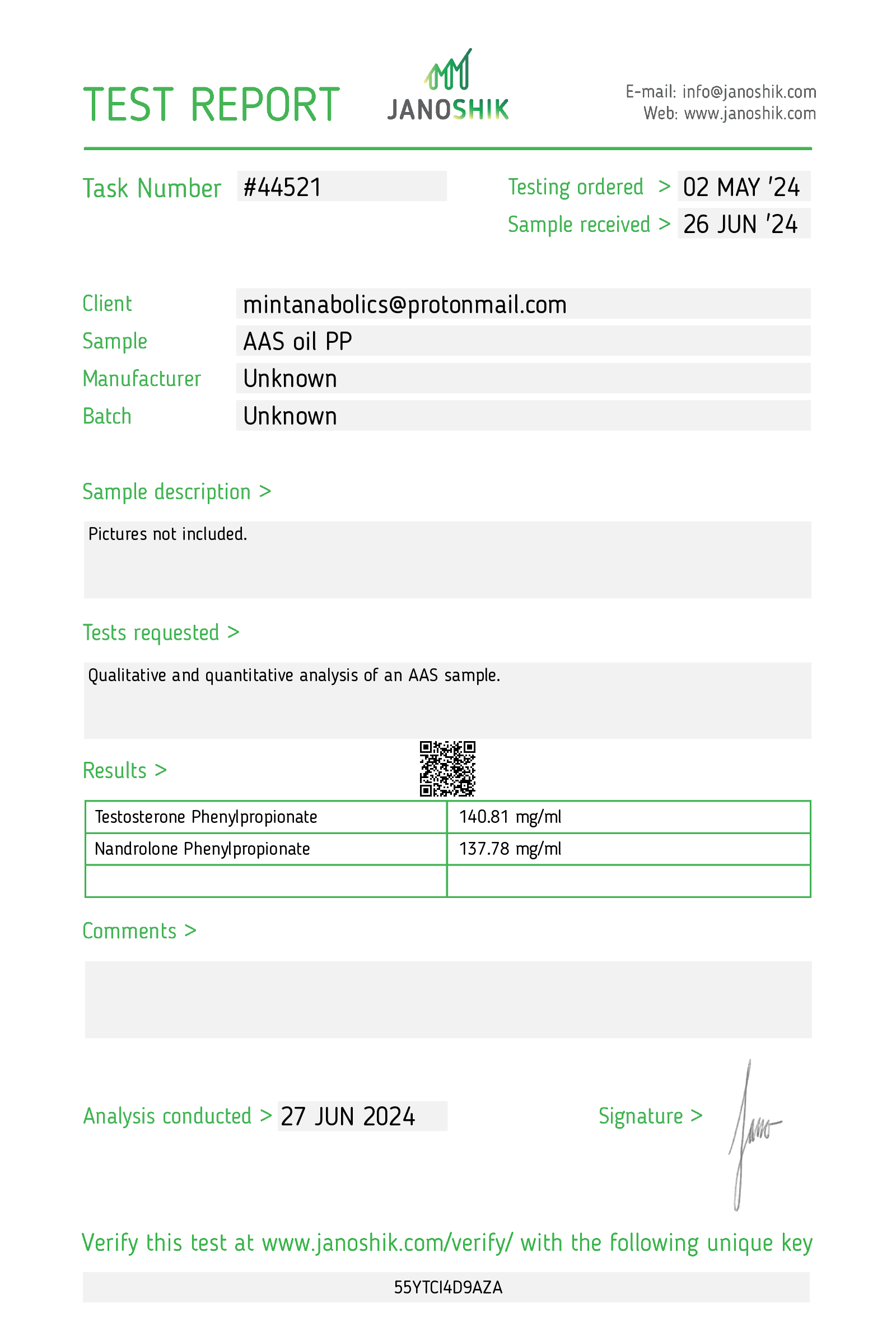 Certificate scan