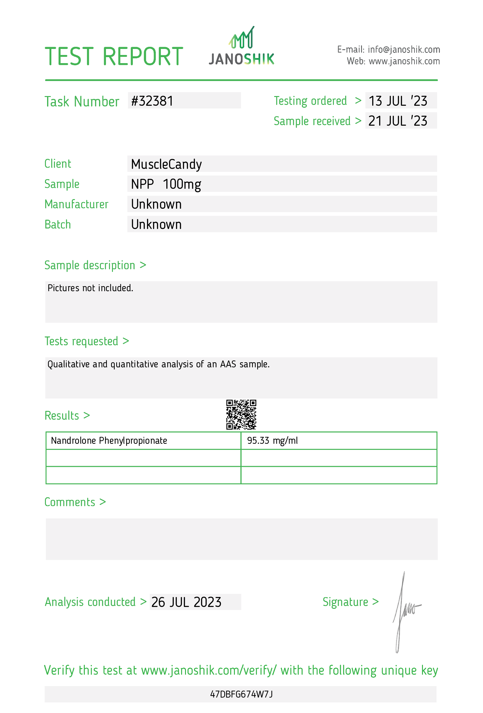 Certificate scan