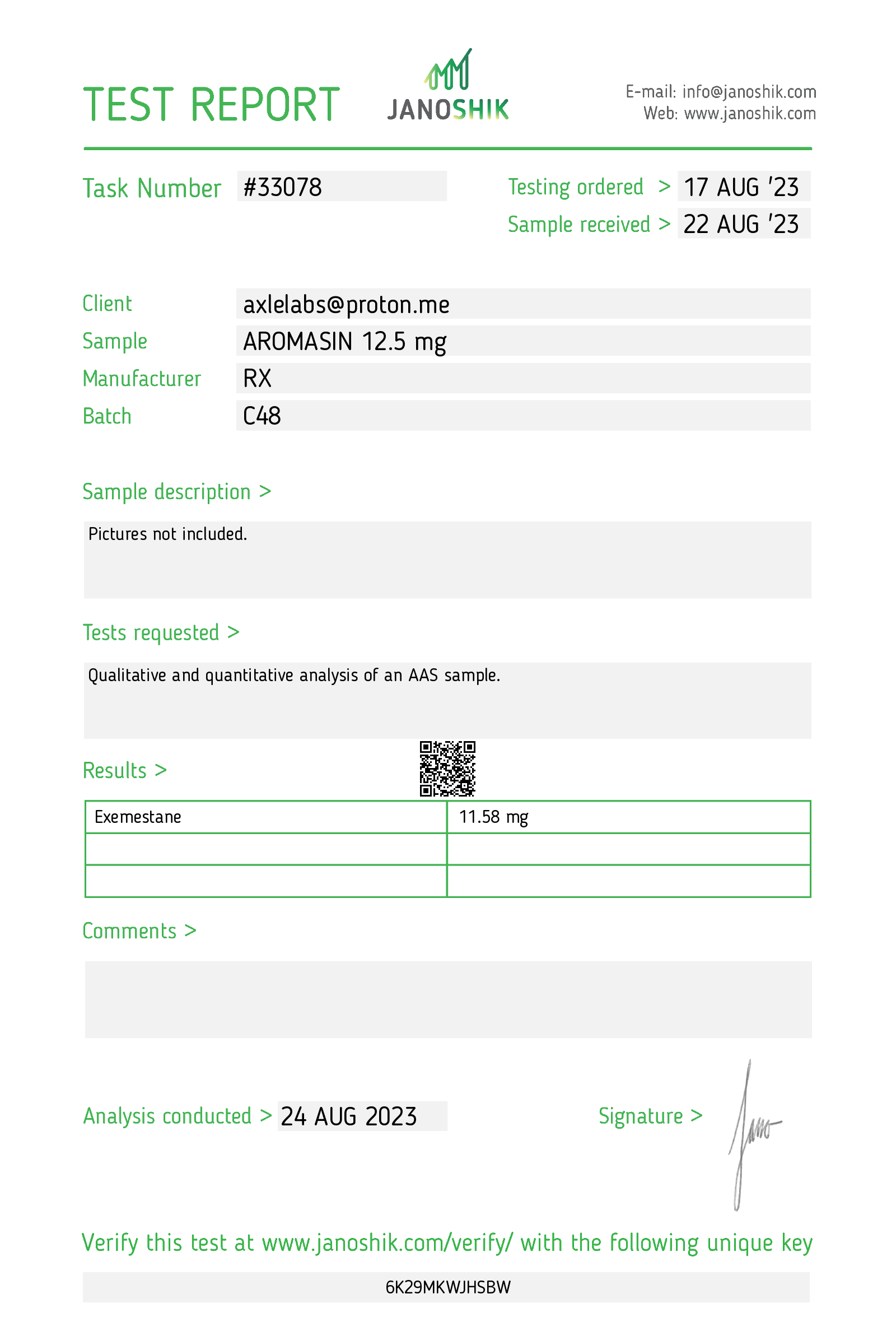 Certificate scan