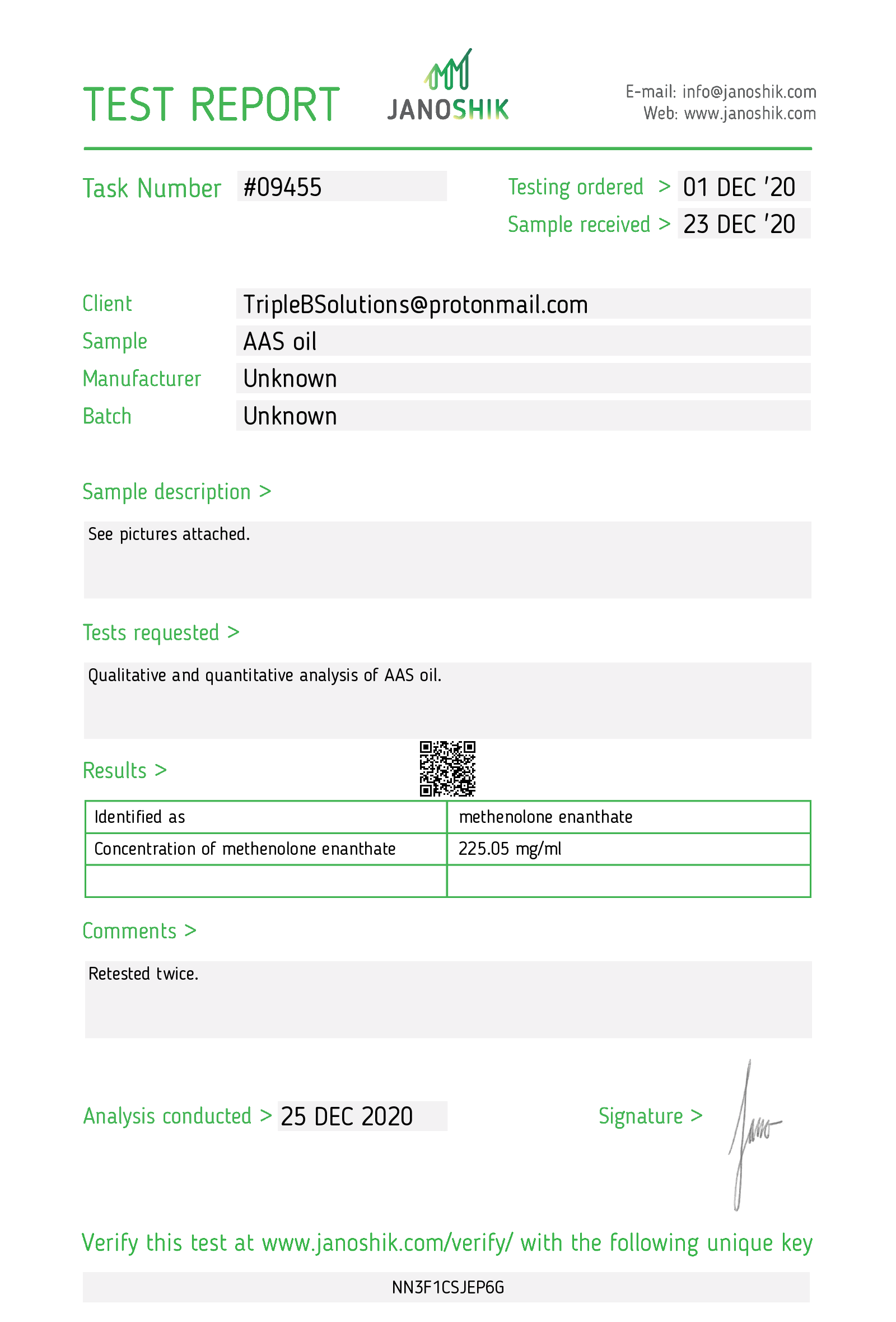 Certificate scan