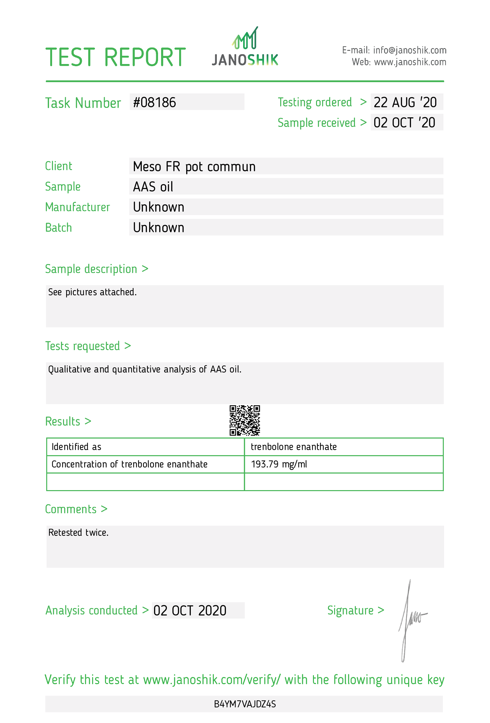 Certificate scan