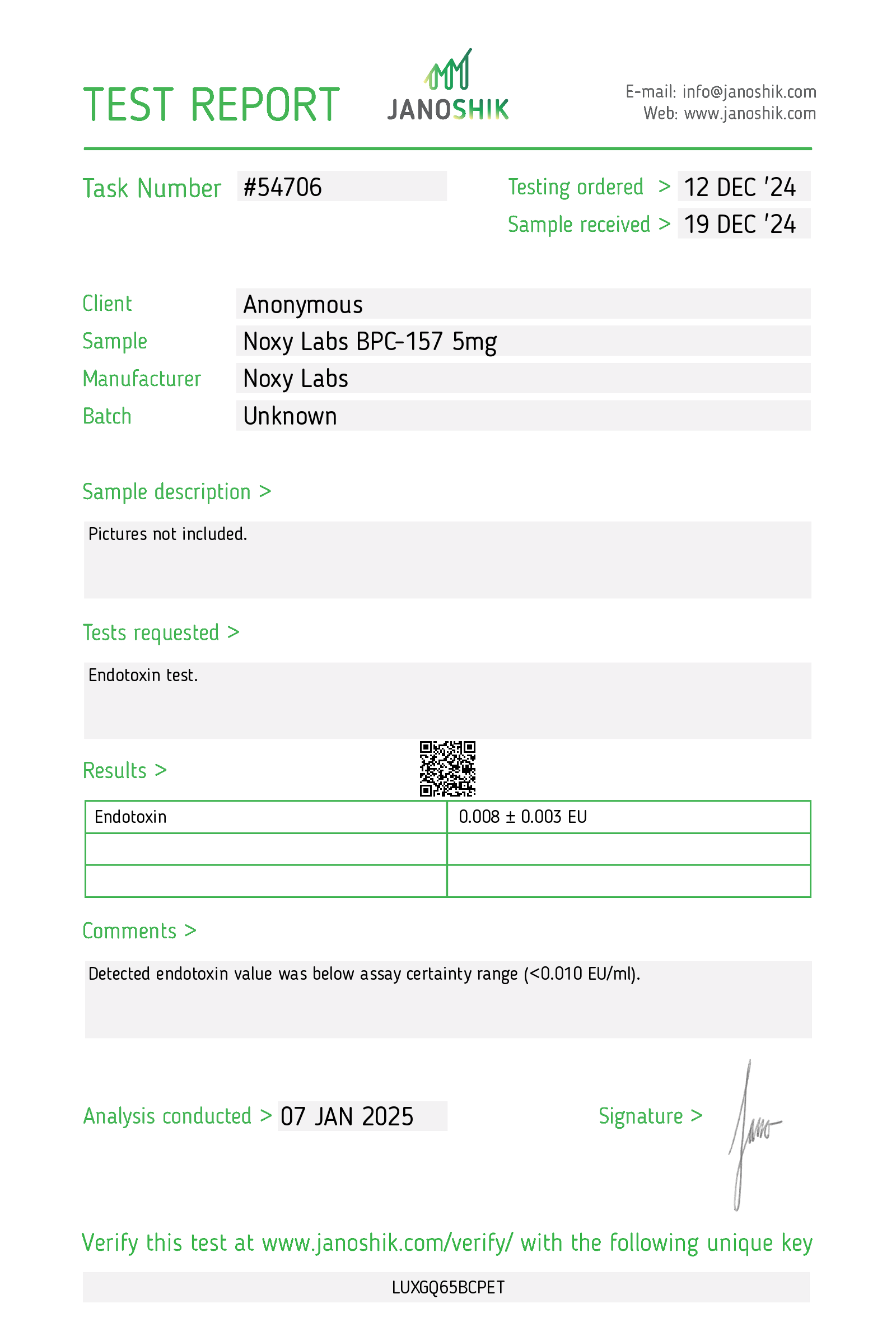 Certificate scan