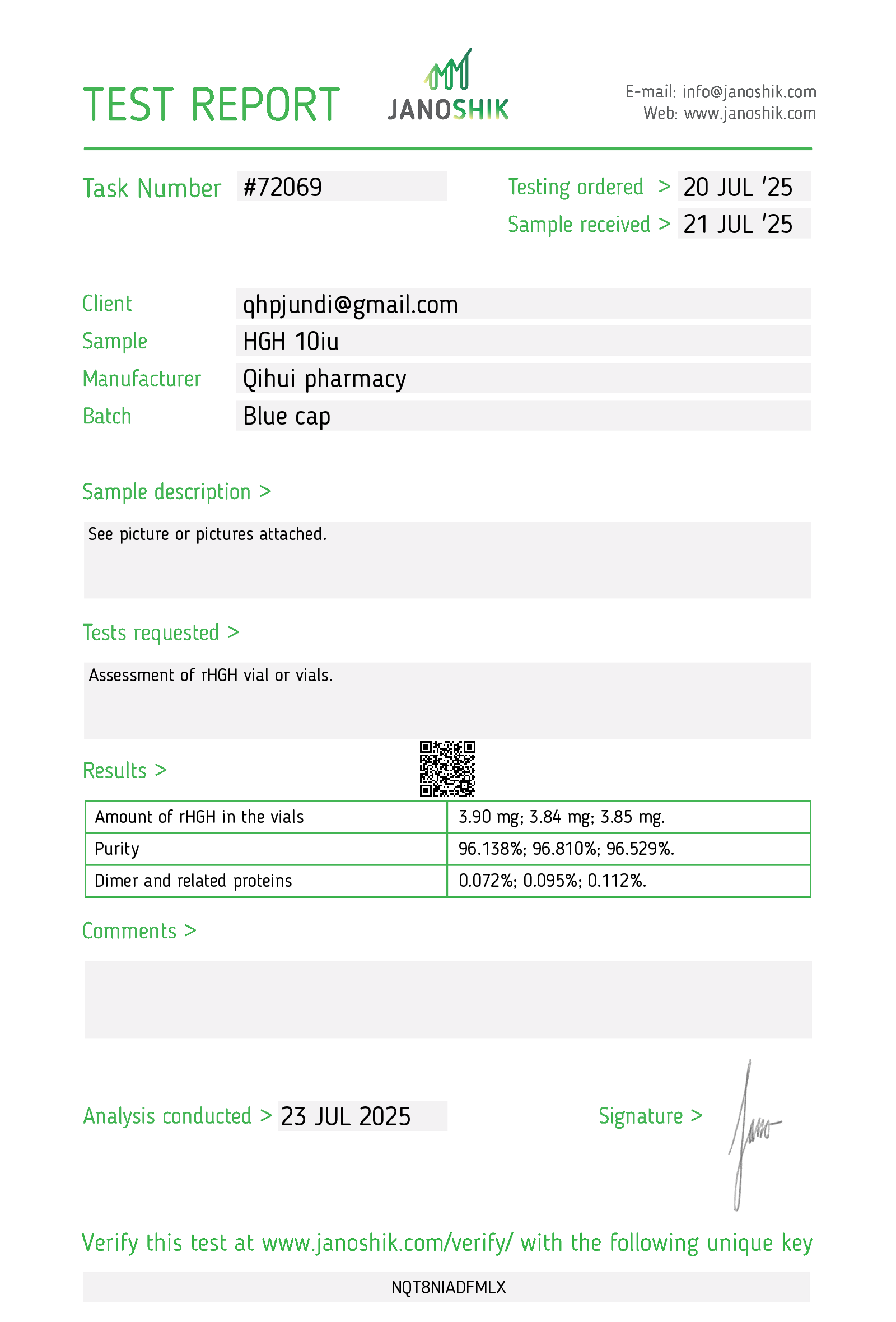 Certificate scan