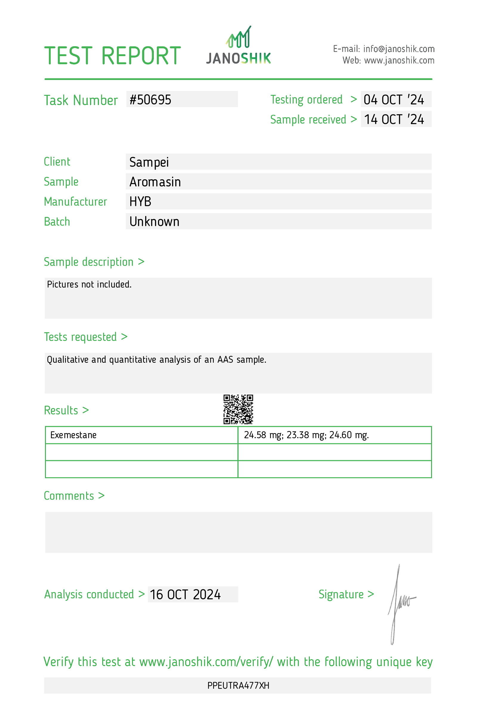 Certificate scan