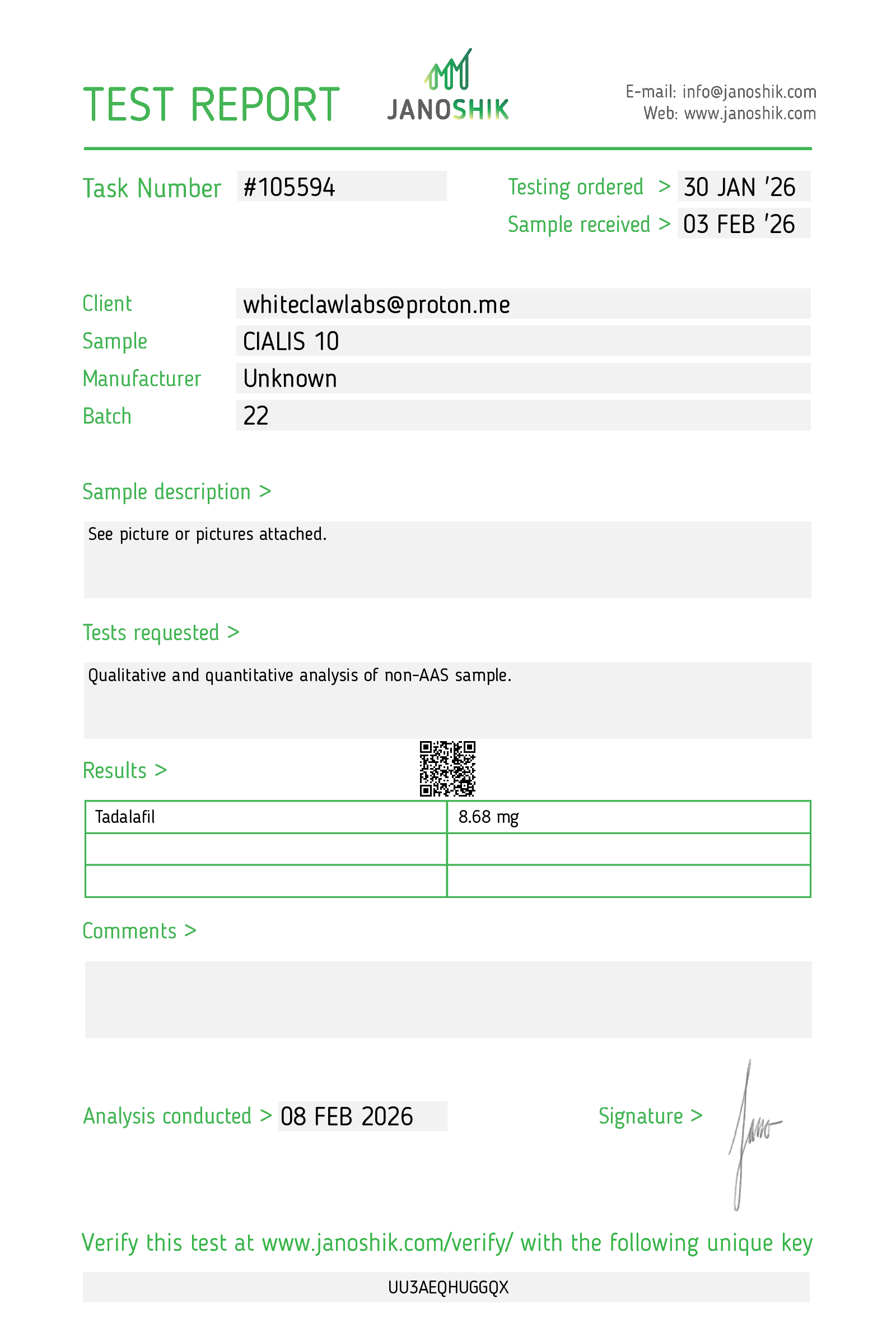 Certificate scan