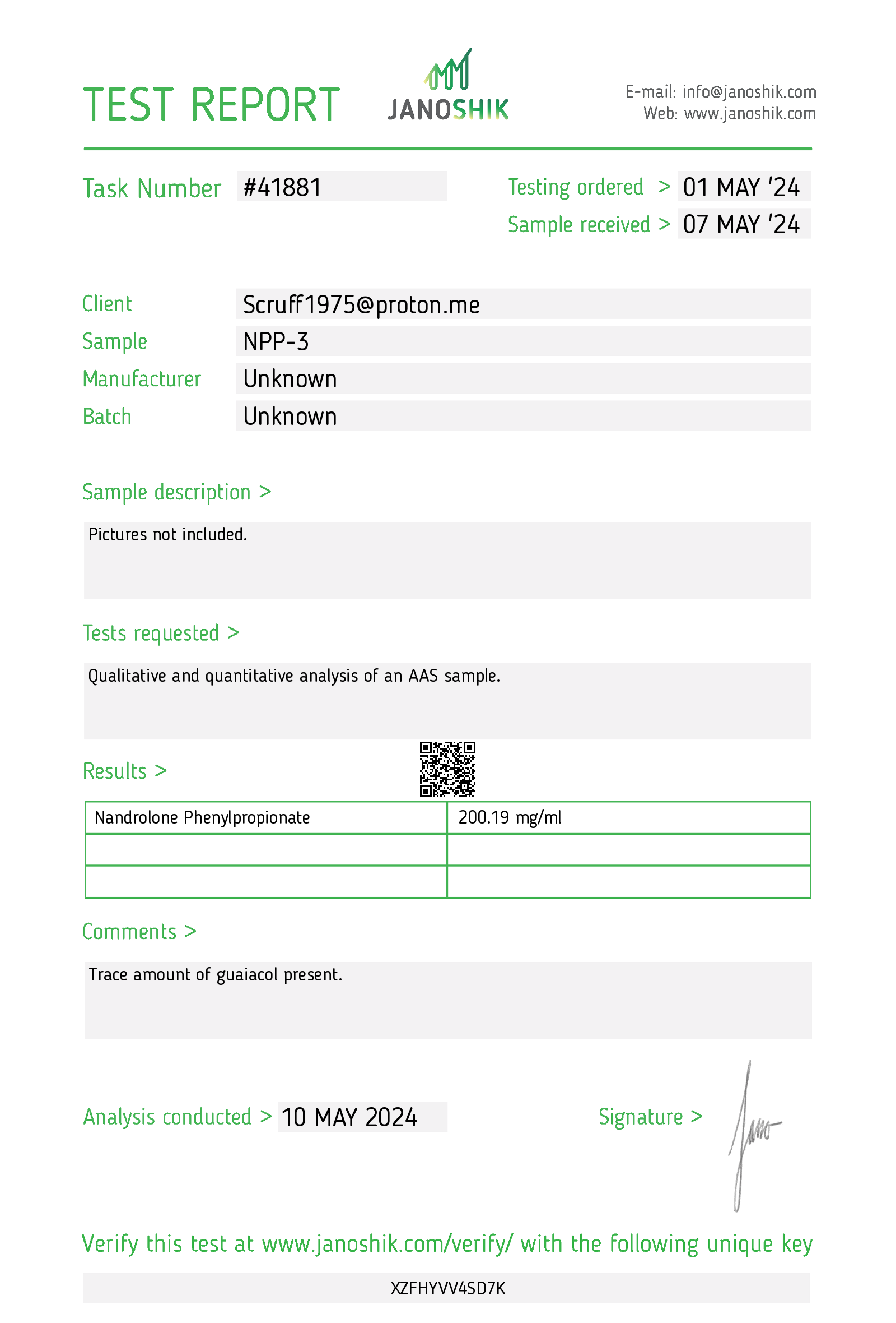 Certificate scan