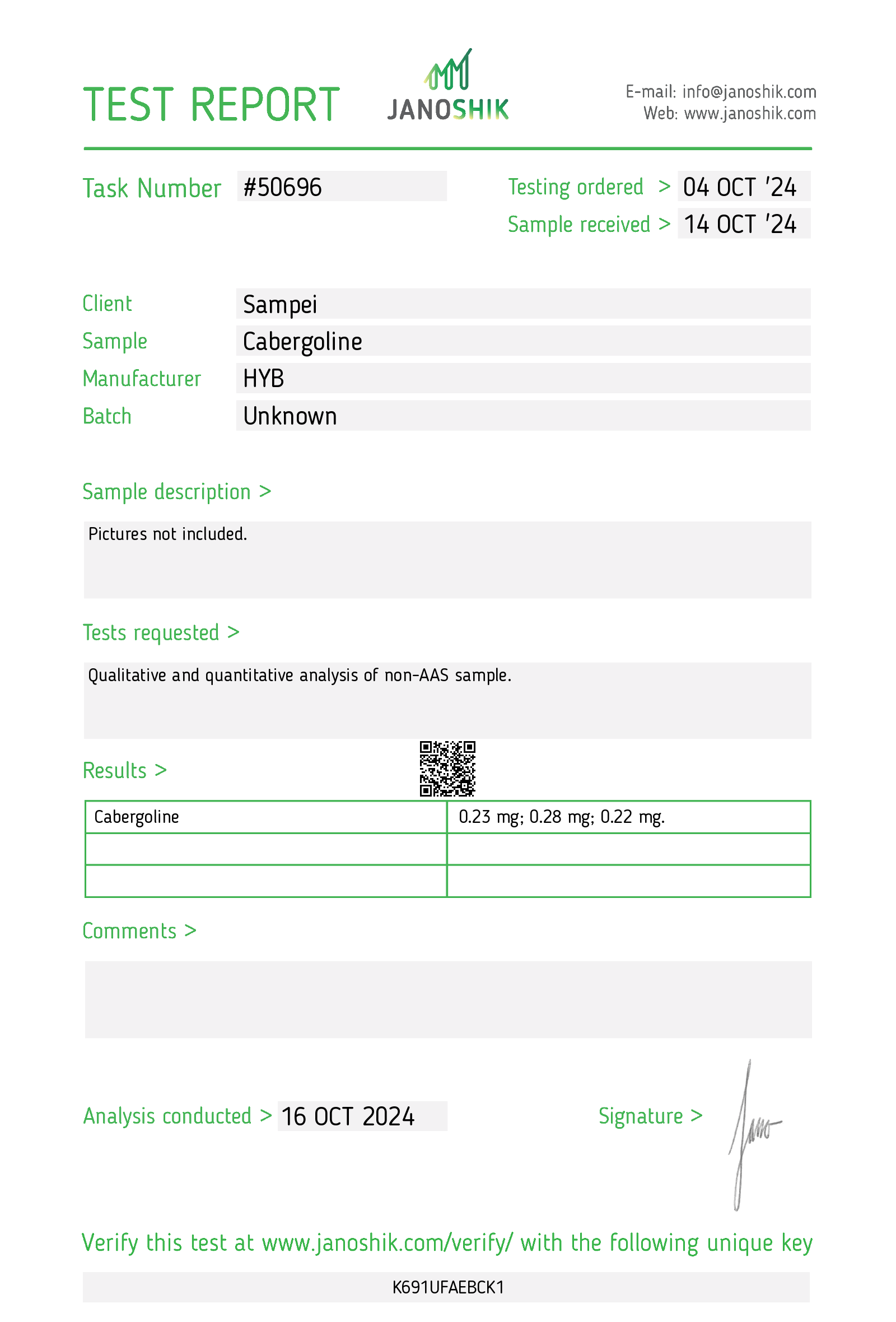 Certificate scan