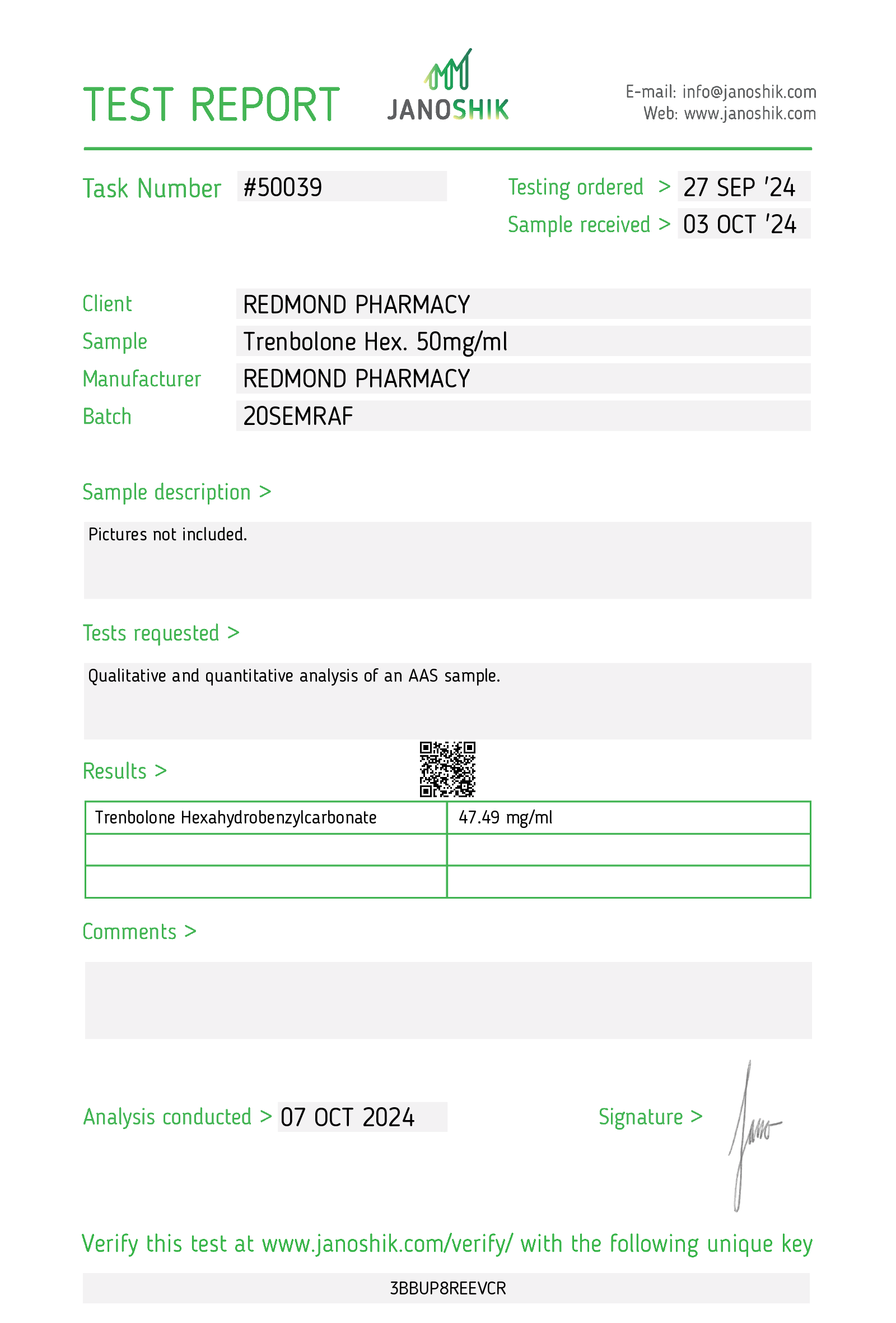 Certificate scan