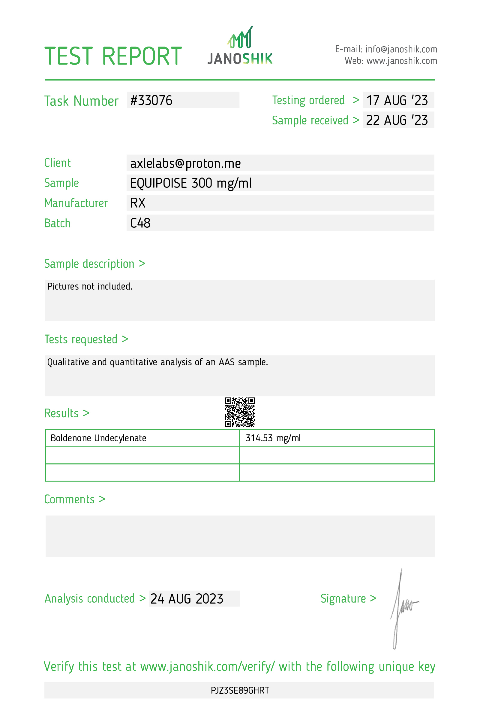 Certificate scan