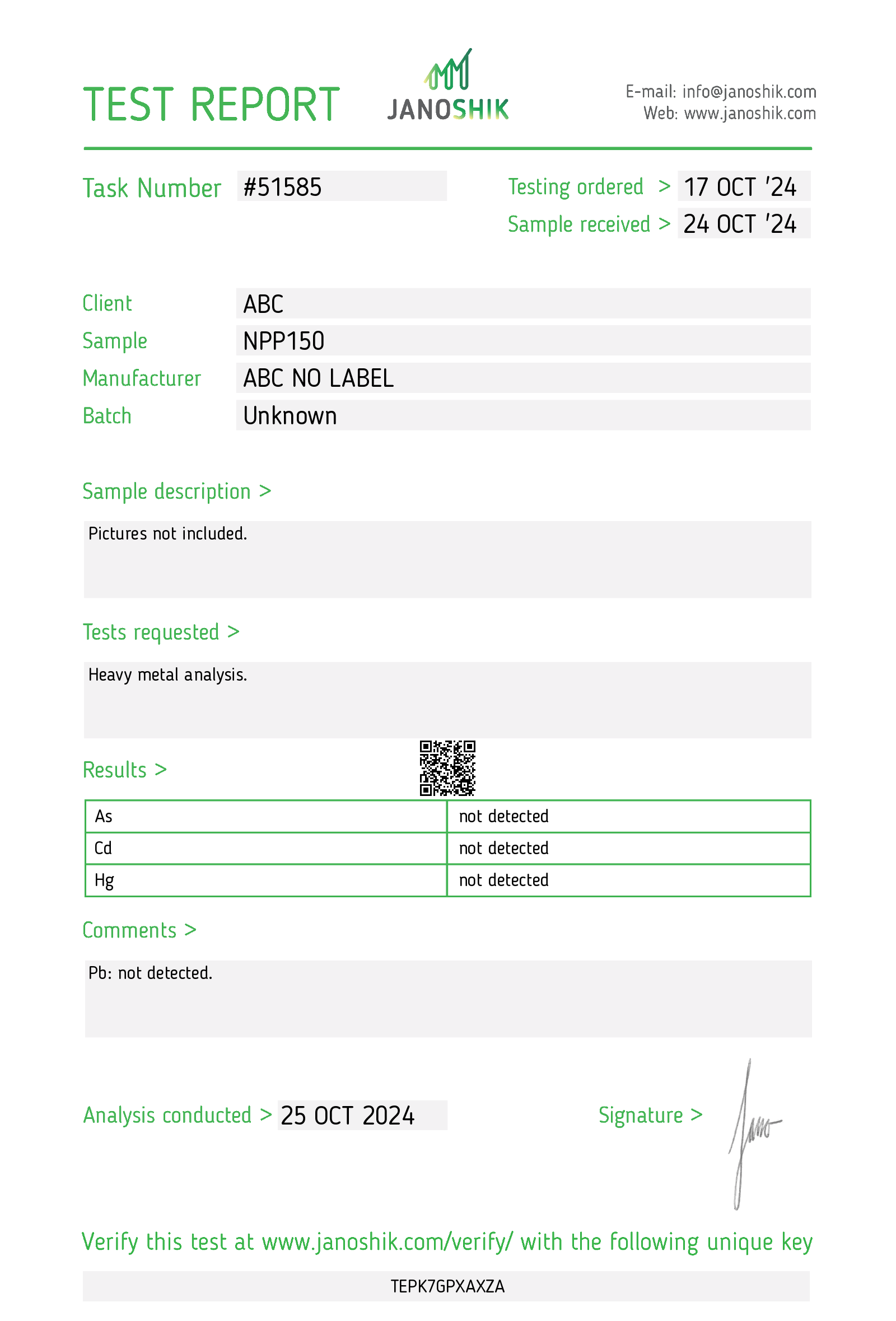 Certificate scan
