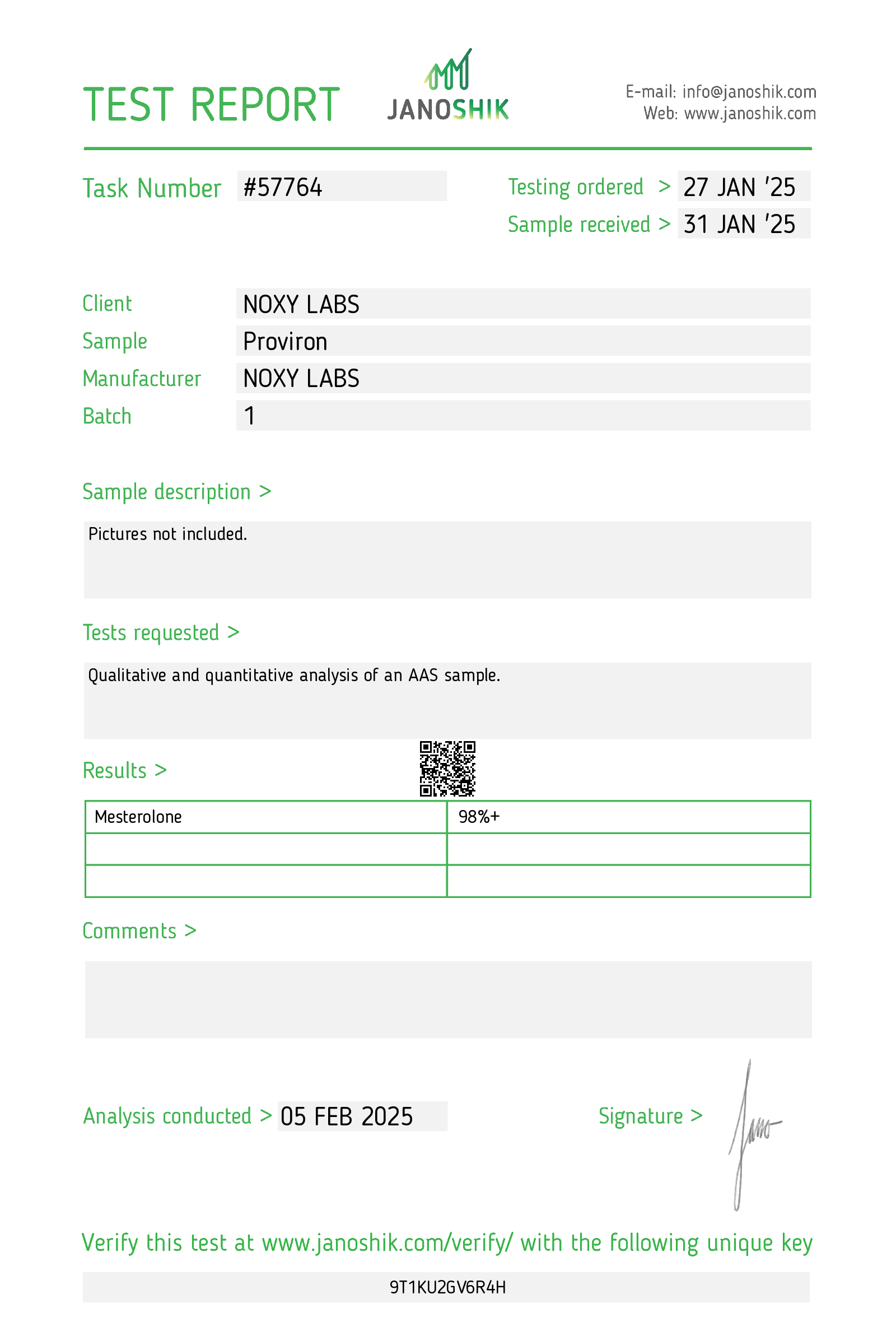 Certificate scan