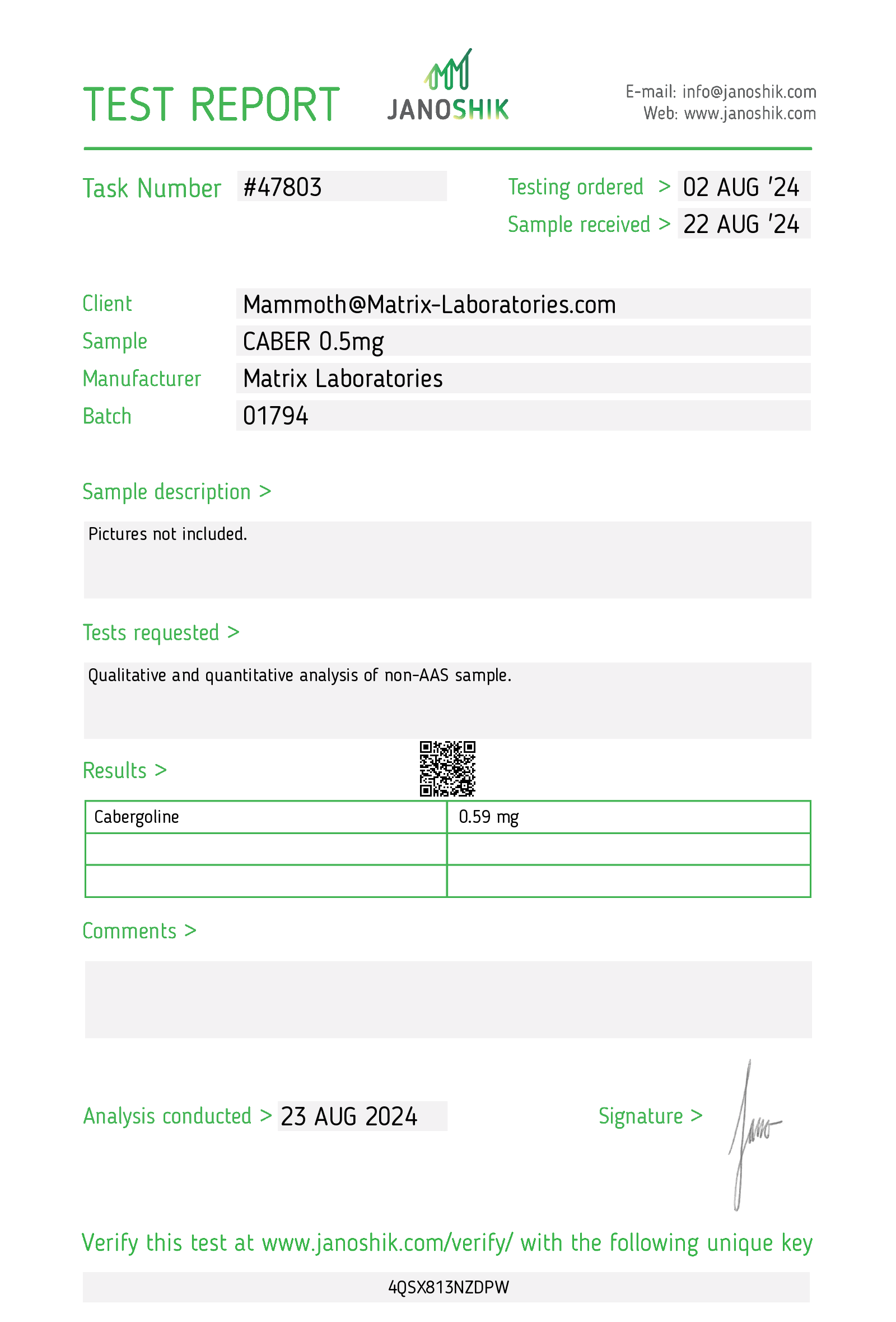 Certificate scan