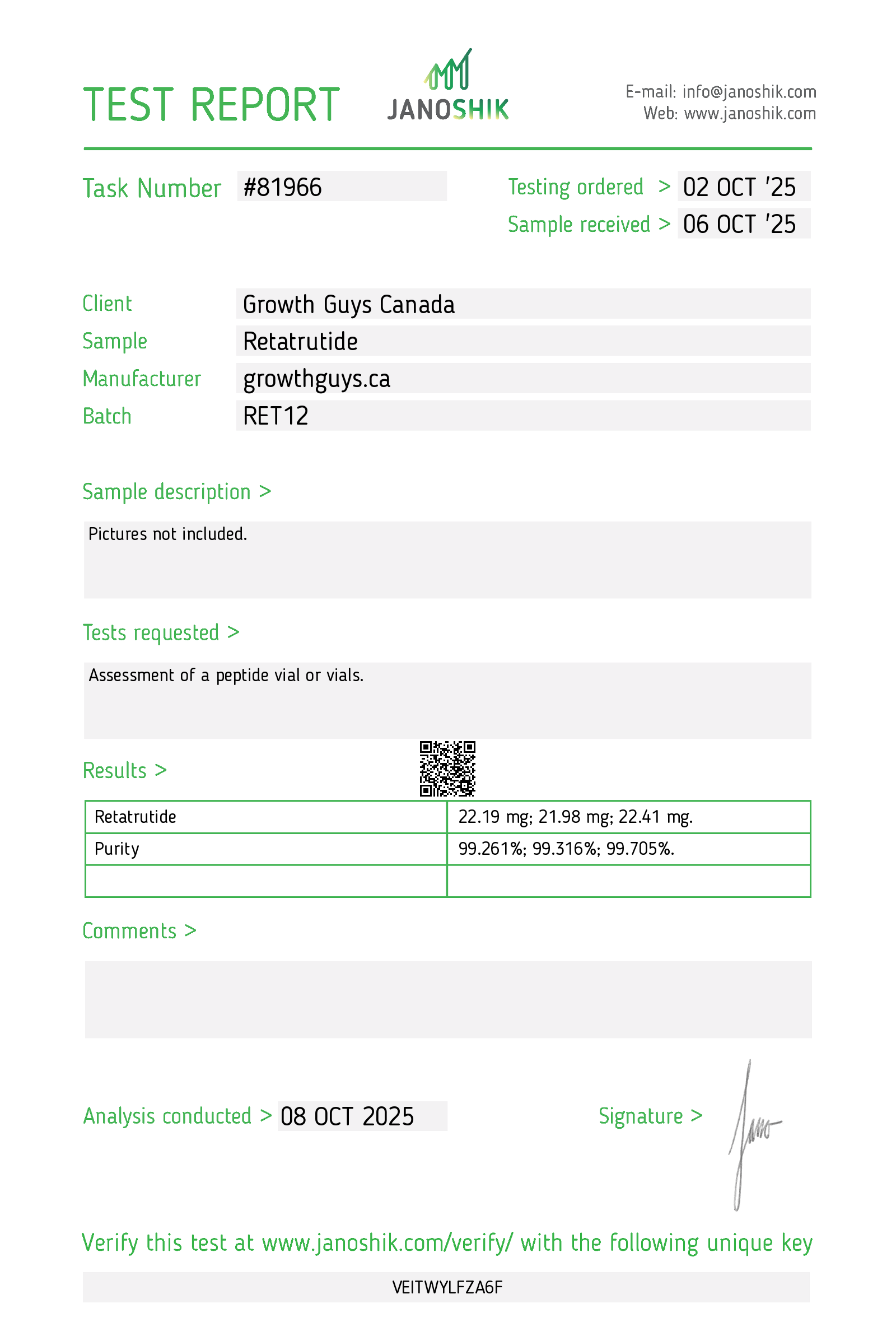 Certificate scan