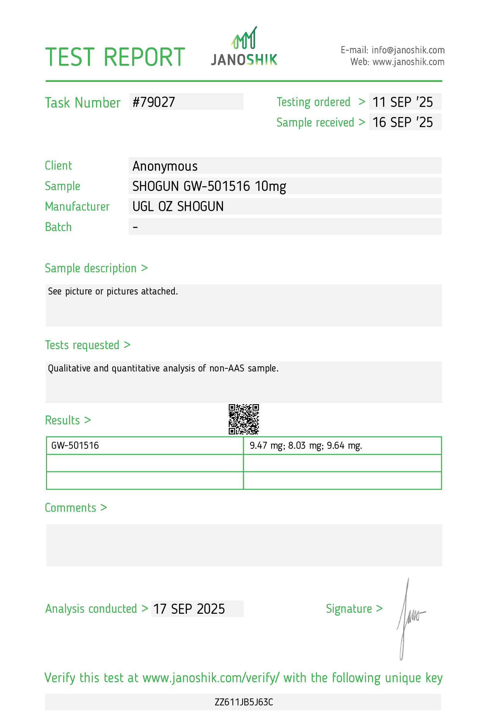 Certificate scan
