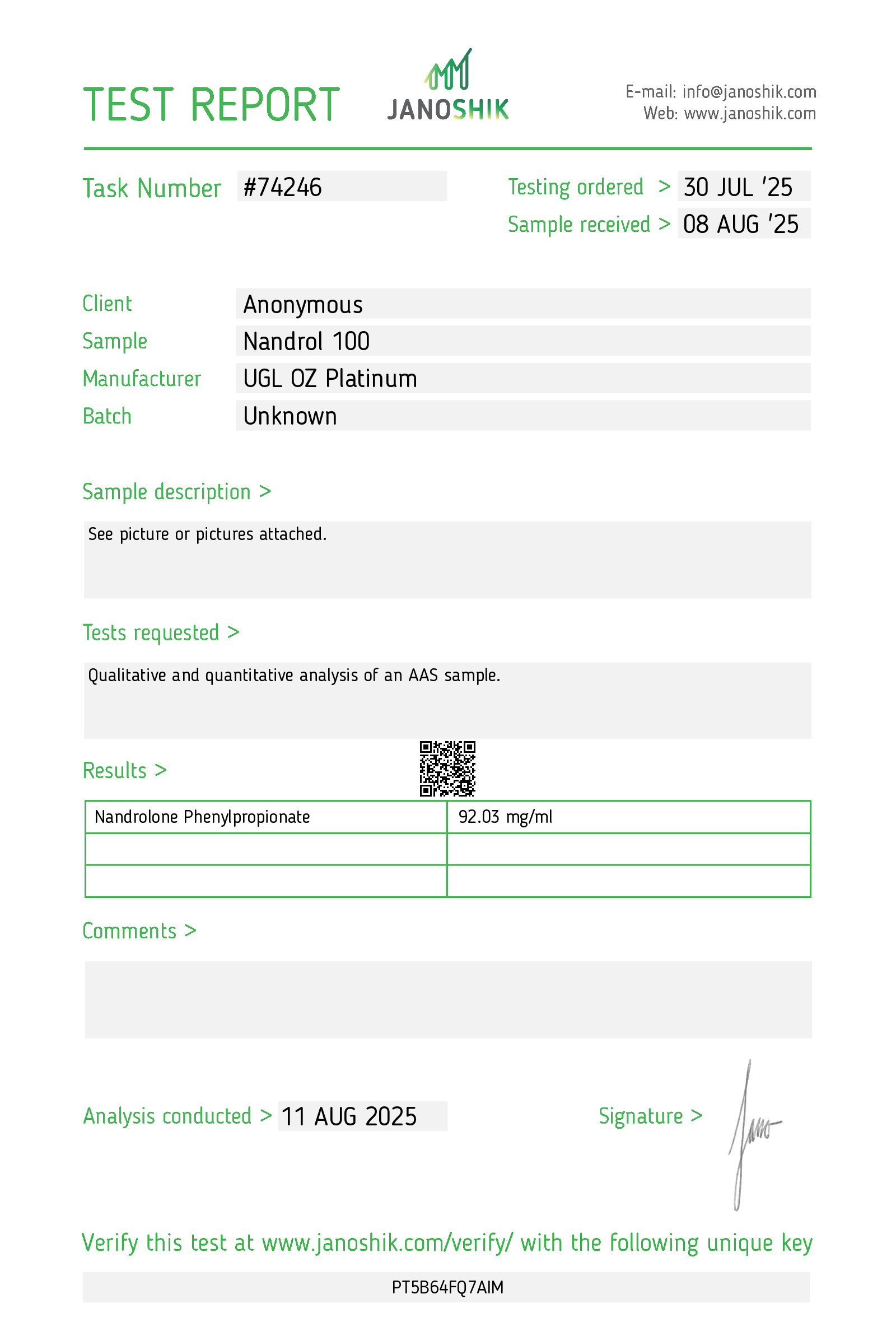 Certificate scan