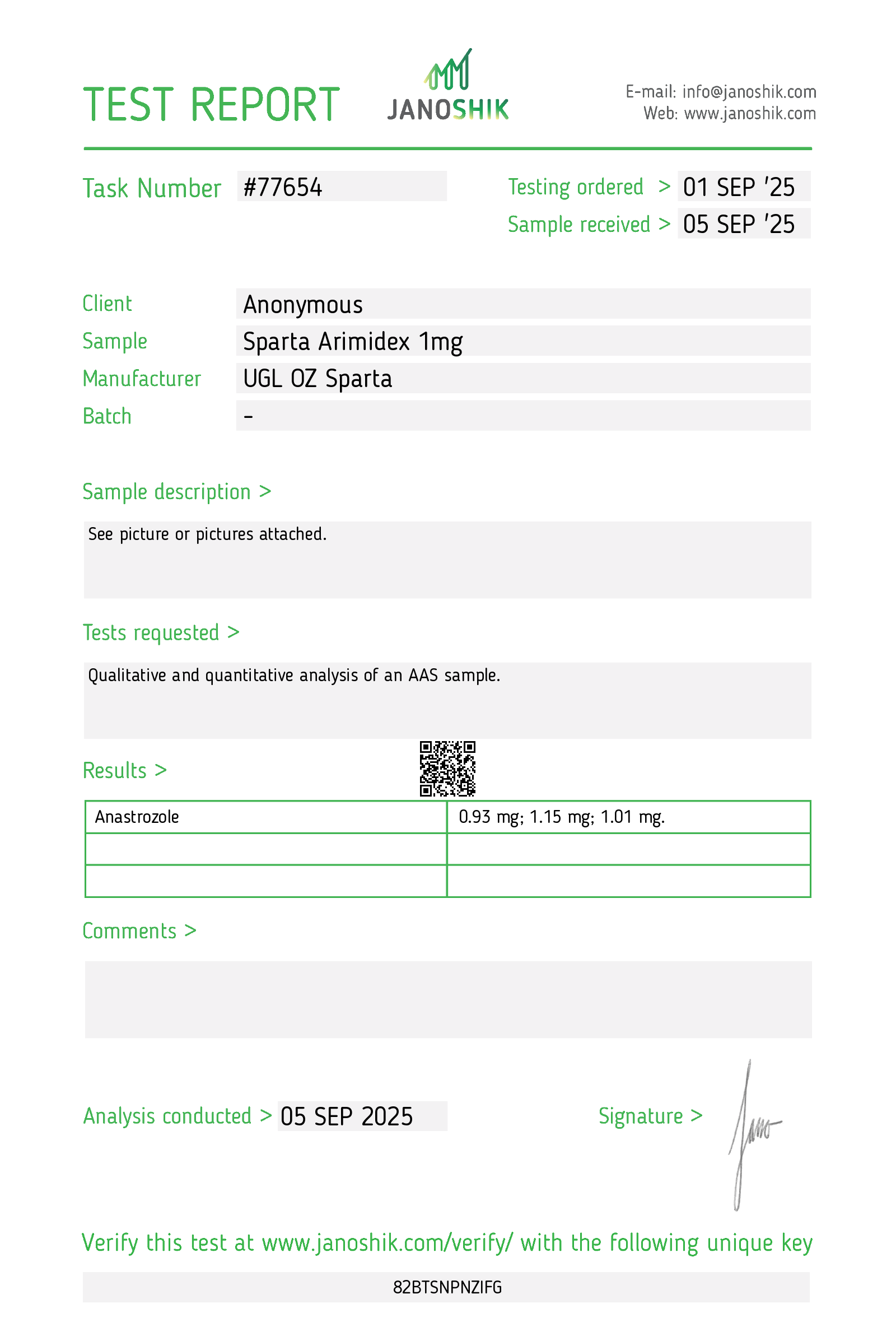 Certificate scan