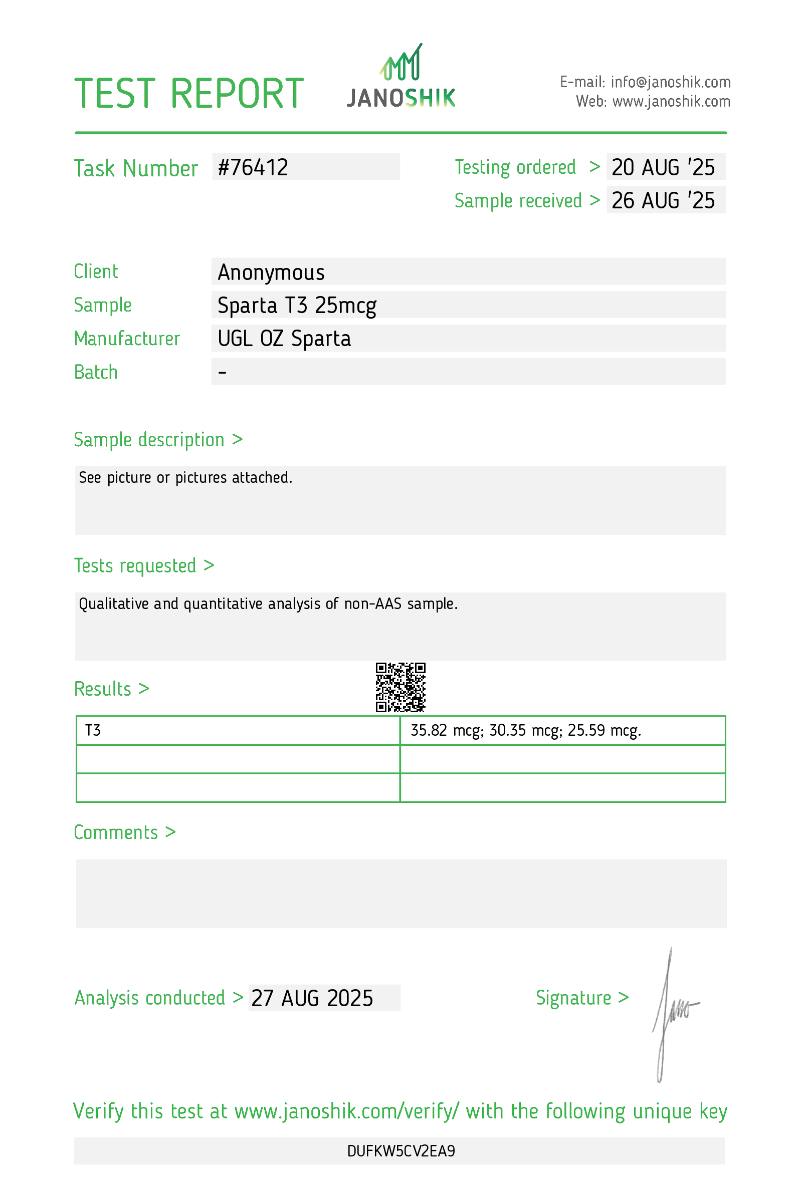 Certificate scan