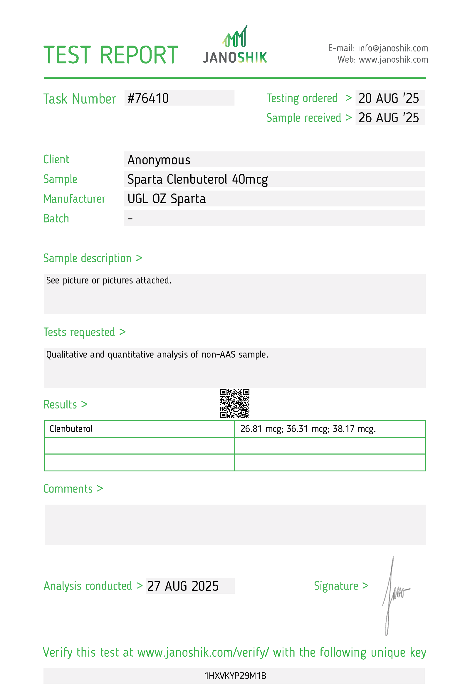 Certificate scan