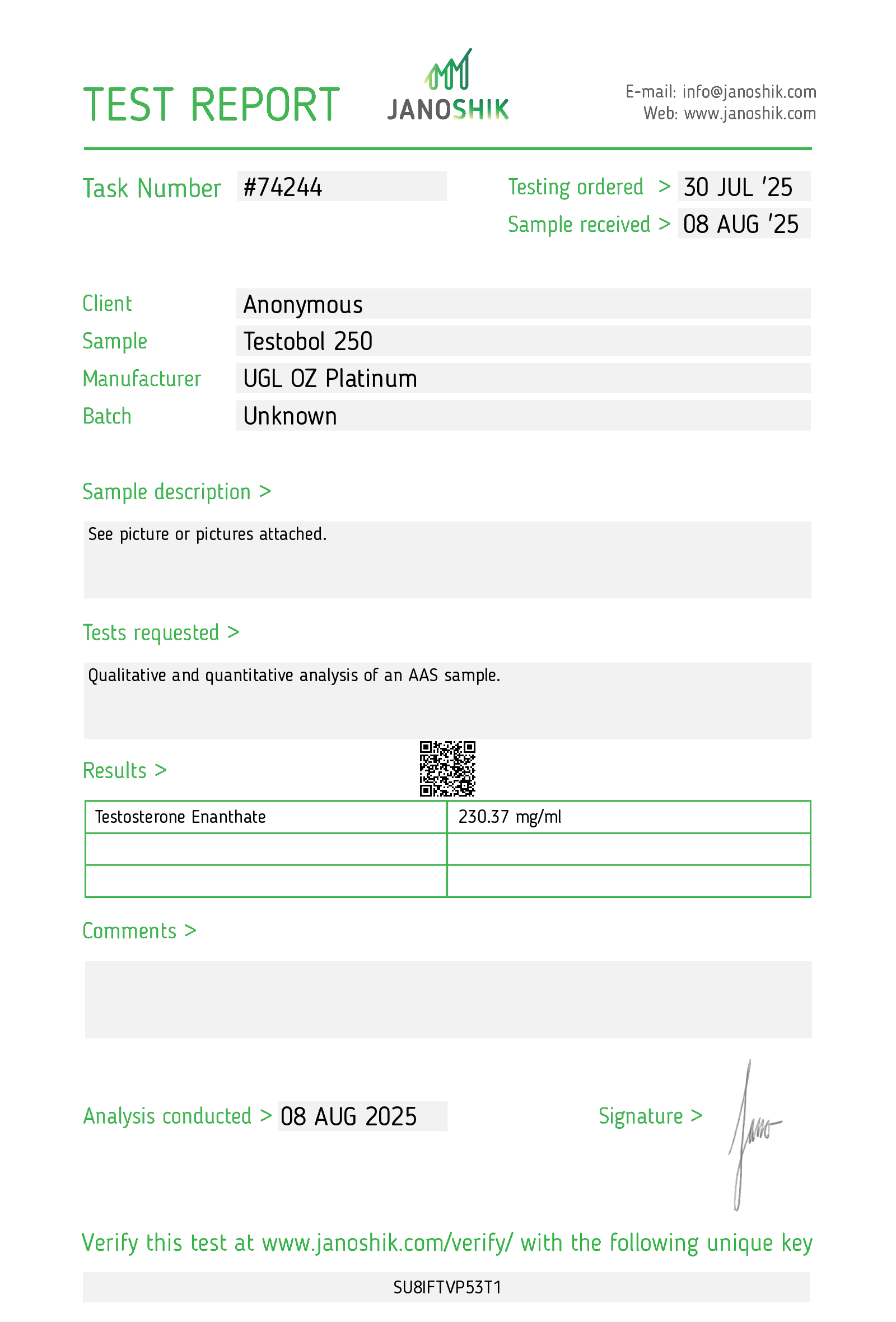 Certificate scan